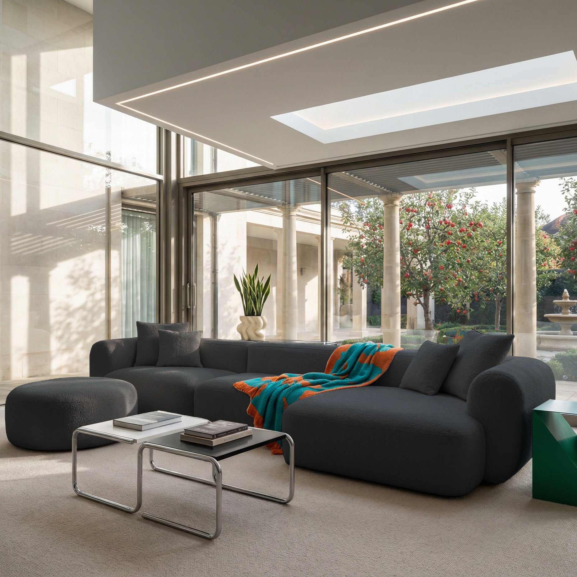 selsey-baomi-gro-es-l-f-rmiges-modulares-ecksofa-rechts-mit-hocker-dunkelgrau-ch image 2