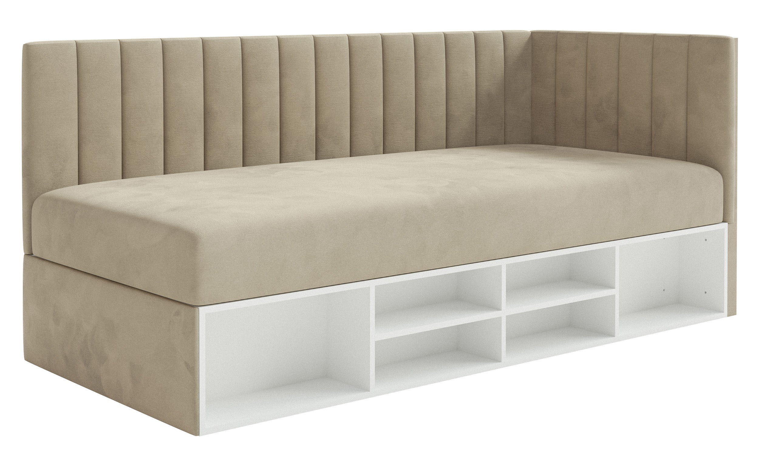 selsey-ventrio-jugendbett-90x200-cm-rechtsseitig-mit-stauraum-hellgrau-beige-vel image 1