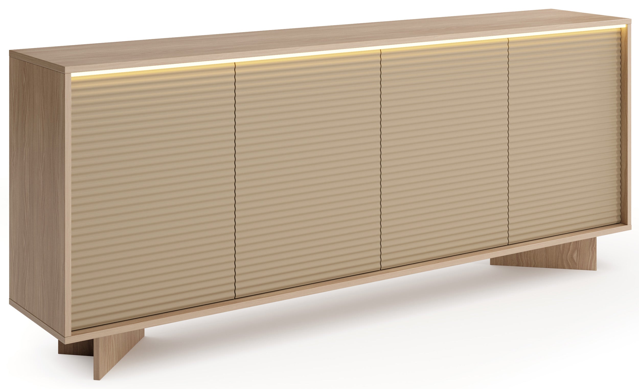 selsey-semi-4-t-rige-kommode-204-cm-mit-led-bolivar-natur-cappuccino image 1