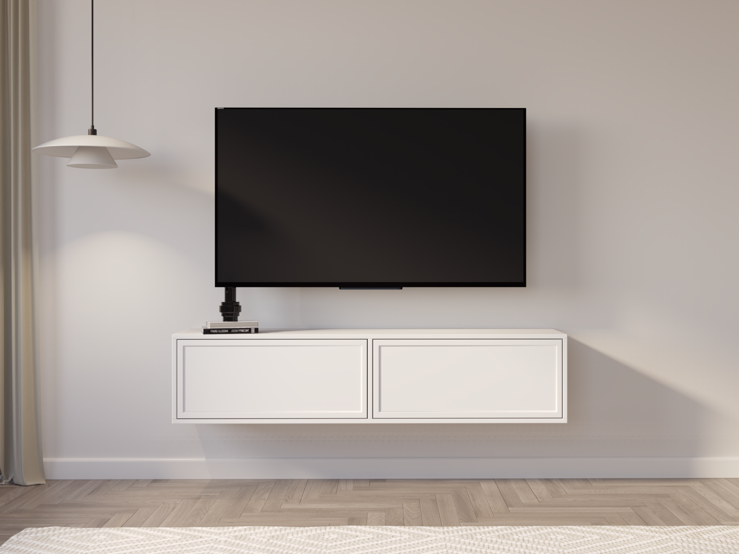 selsey-velveto-h-ngender-tv-schrank-140-cm-wei-mit-zwei-klappt-ren image 2