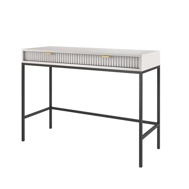 selsey-schminktisch-vellore-104-cm-grau-mit-geriffelten-fronten-und-goldenen-gri image 1