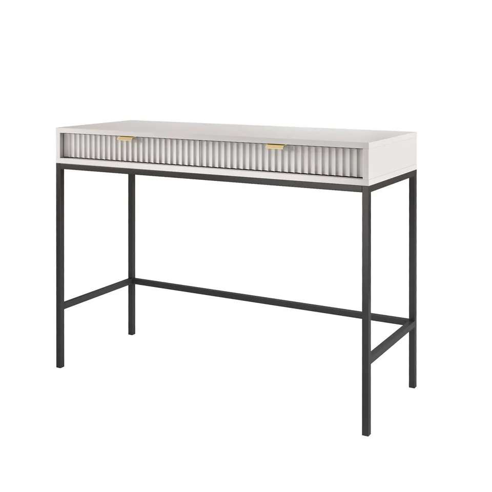 selsey-schminktisch-vellore-104-cm-grau-mit-geriffelten-fronten-und-goldenen-gri image 1
