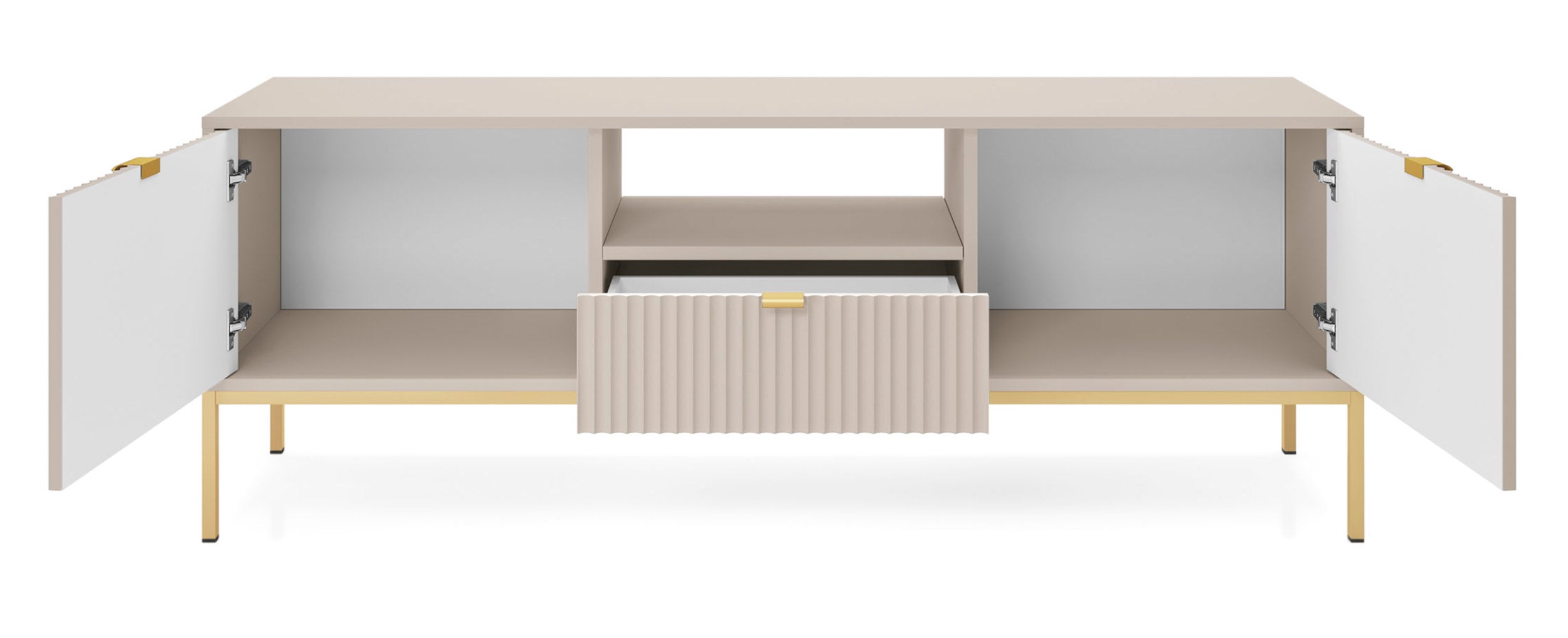 selsey-vellore-tv-schrank-154-cm-kaschmir-mit-geriffelten-fronten-und-goldenem-g image 3