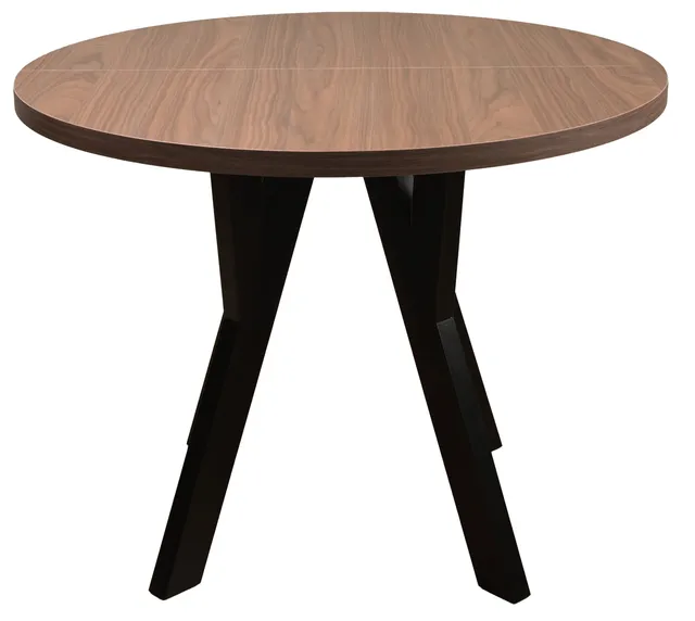 selsey-osenness-ausziehbarer-esstisch-100-180x100-cm-wisconsin-nussbaum-schwarze image 1