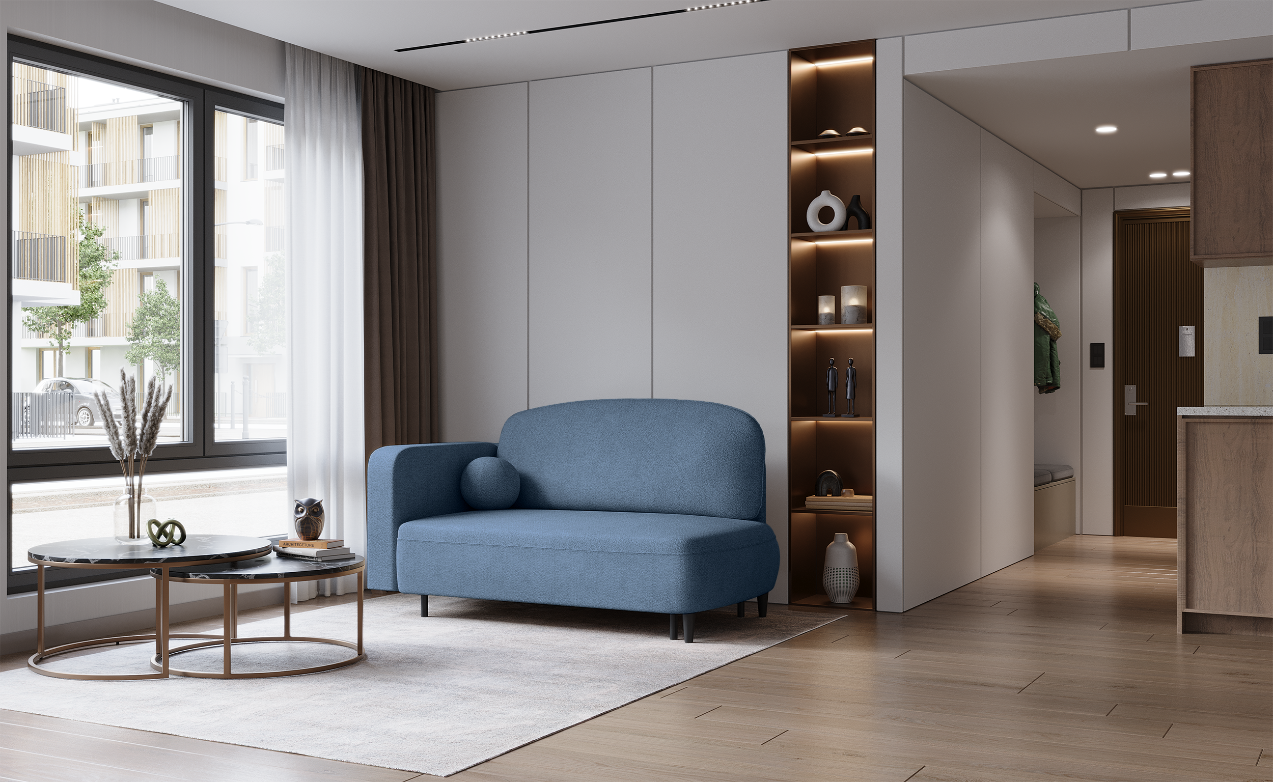 selsey-pinkio-ausklappbares-sofa-rechtsseitig-mit-schlaffunktion-dl-und-stauraum image 2