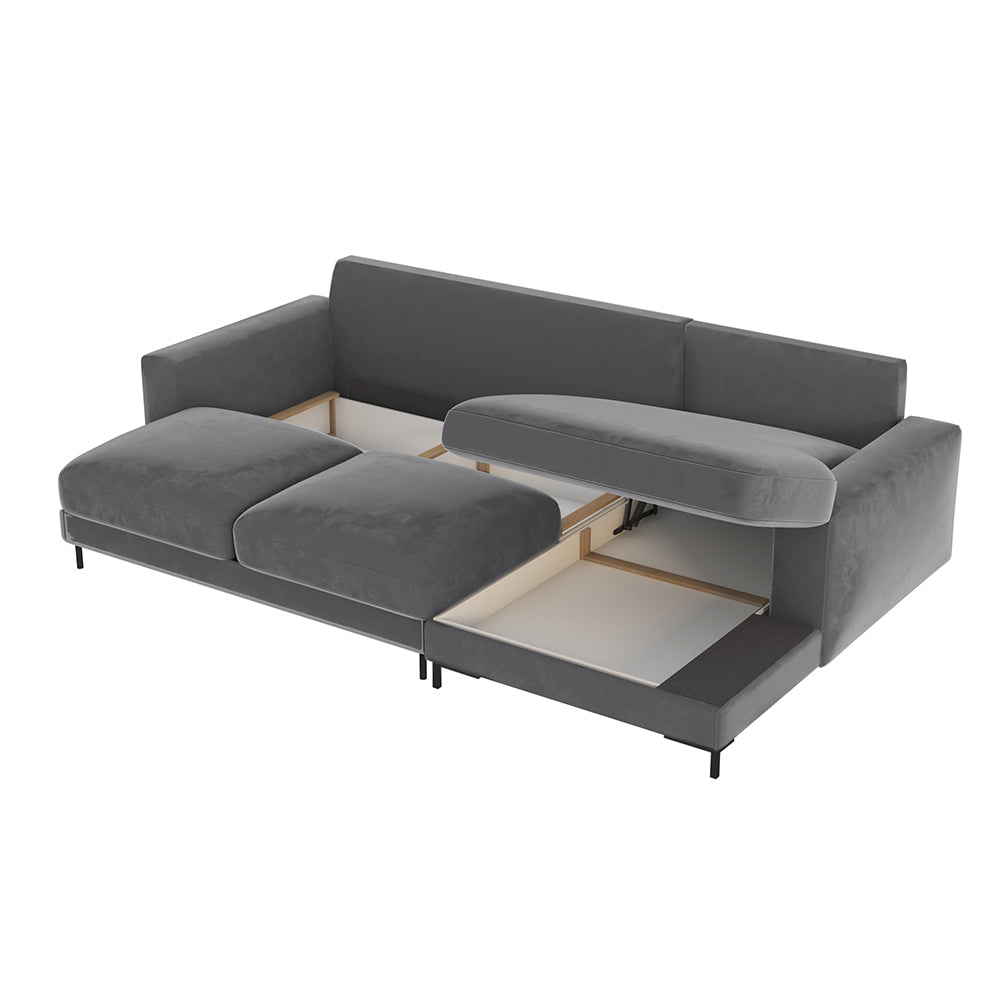 selsey-mokpeo-ecksofa-mit-schlaffunktion-l-form-rechtsseitig-grafitfarbener-samt image 3
