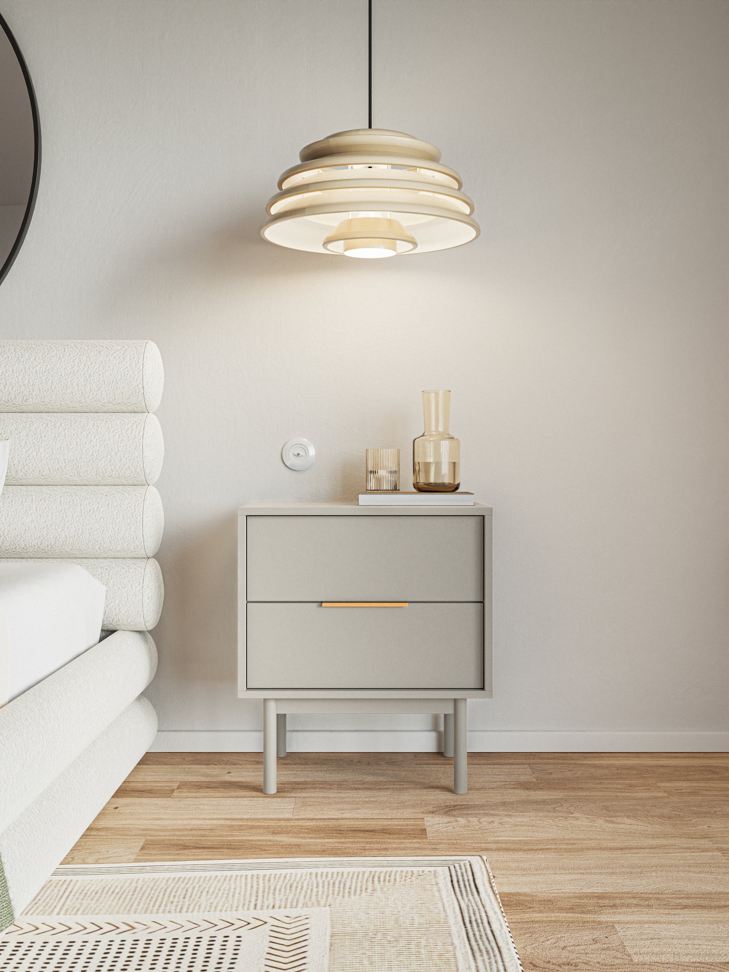 selsey-viviaro-nachttisch-mit-2-schubladen-54-cm-kaschmir image 2