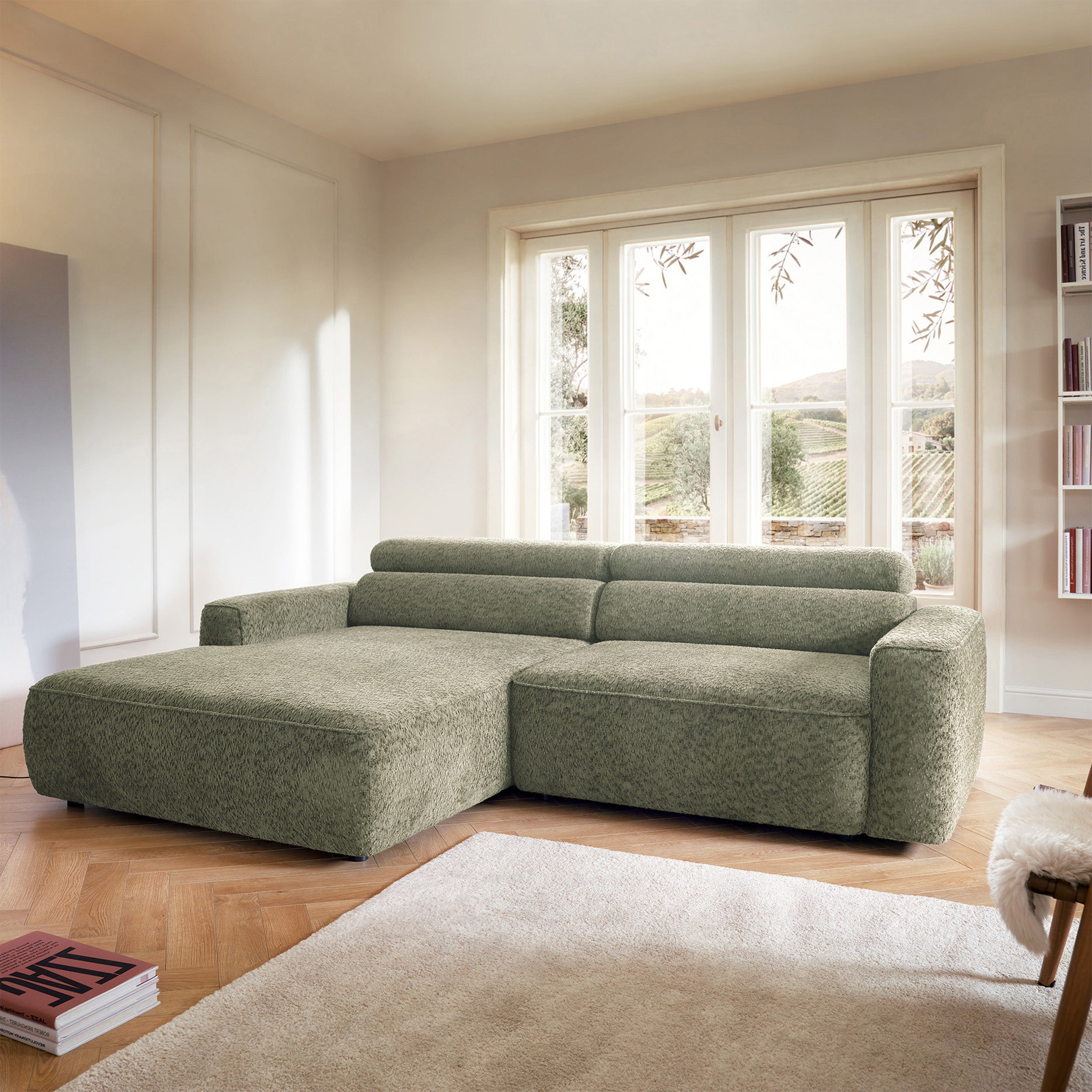 selsey-fando-ecksofa-l-links-salbeigr-n-chenille-mit-elektrisch-ausziehbarer-sit image 2