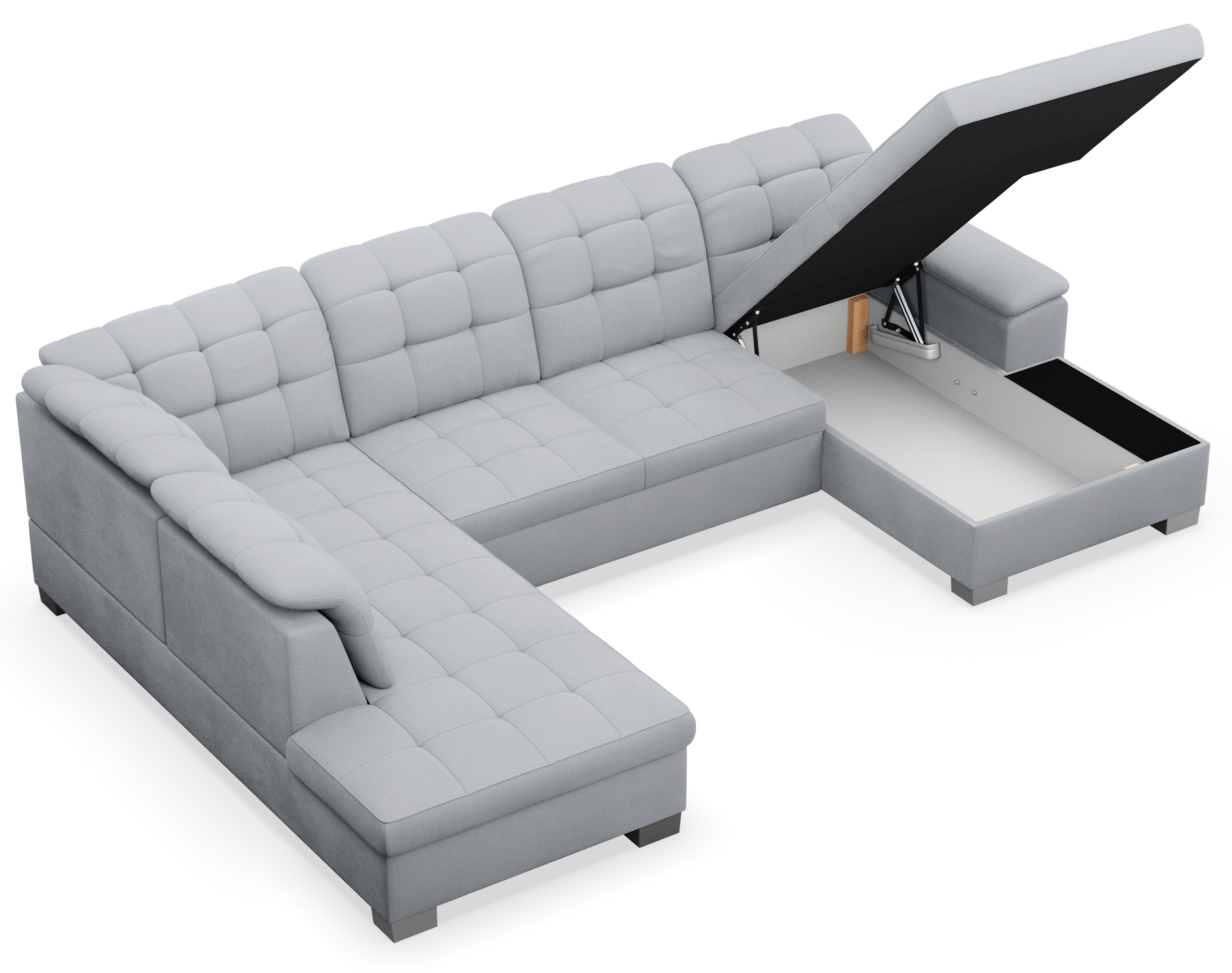 selsey-jamaal-ecksofa-mit-schlaffunktion-u-f-rmig-rechts-mit-stauraum-hellgrauer image 6