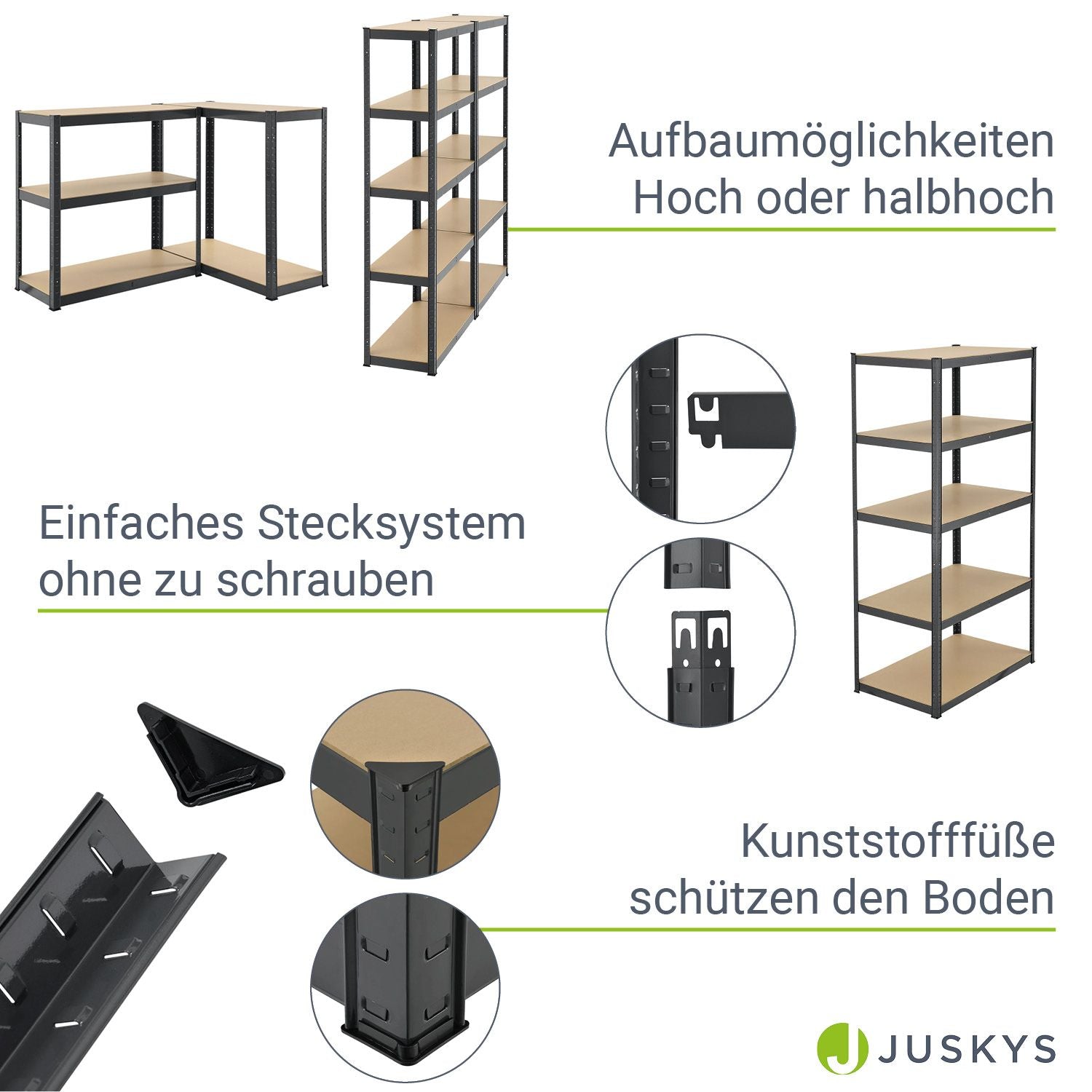 juskys-lagerregal-basic-2er-set-180-x-90-x-40-cm-schwerlastregal-silber image 5