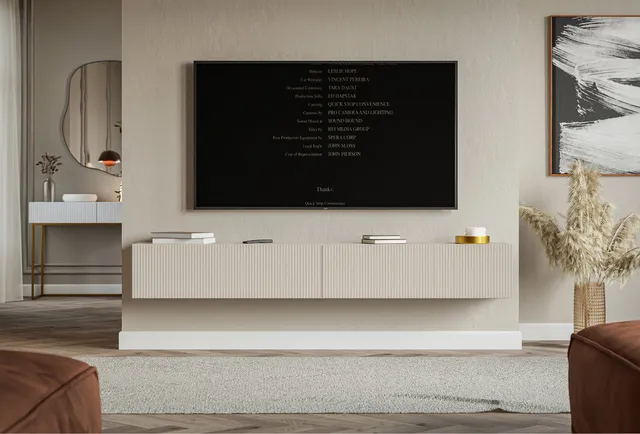 selsey-veldio-h-ngender-tv-schrank-200-cm-mit-2-t-ren-und-geriffelter-front-grau image 1