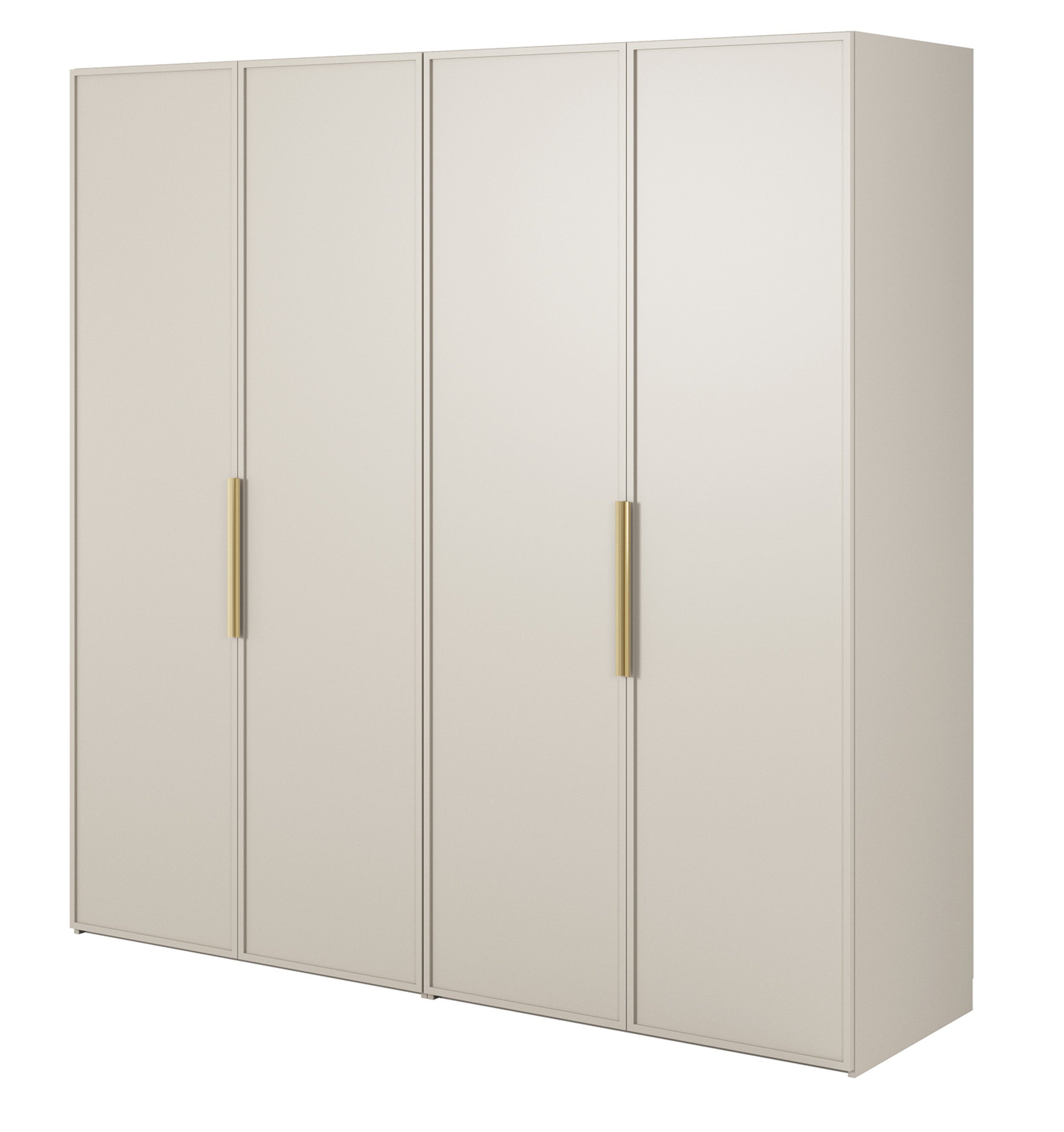 selsey-frame-viert-riger-kleiderschrank-200-cm-grau-beige-mit-kleiderstangen image 1