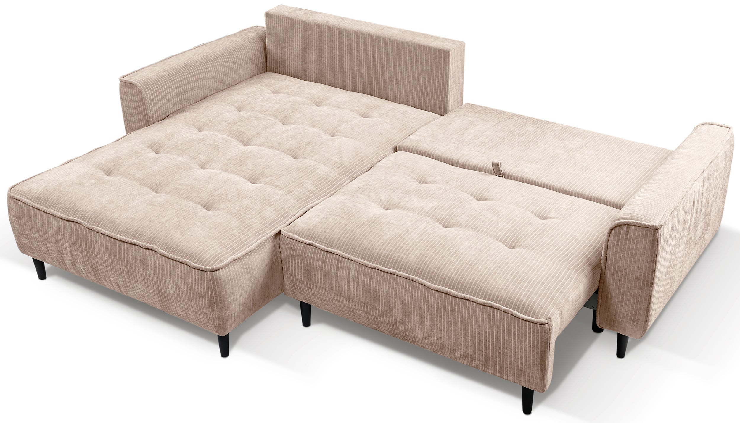 selsey-blues-ecksofa-mit-schlaffunktion-l-form-links-beiger-cord-mit-stauraum image 5