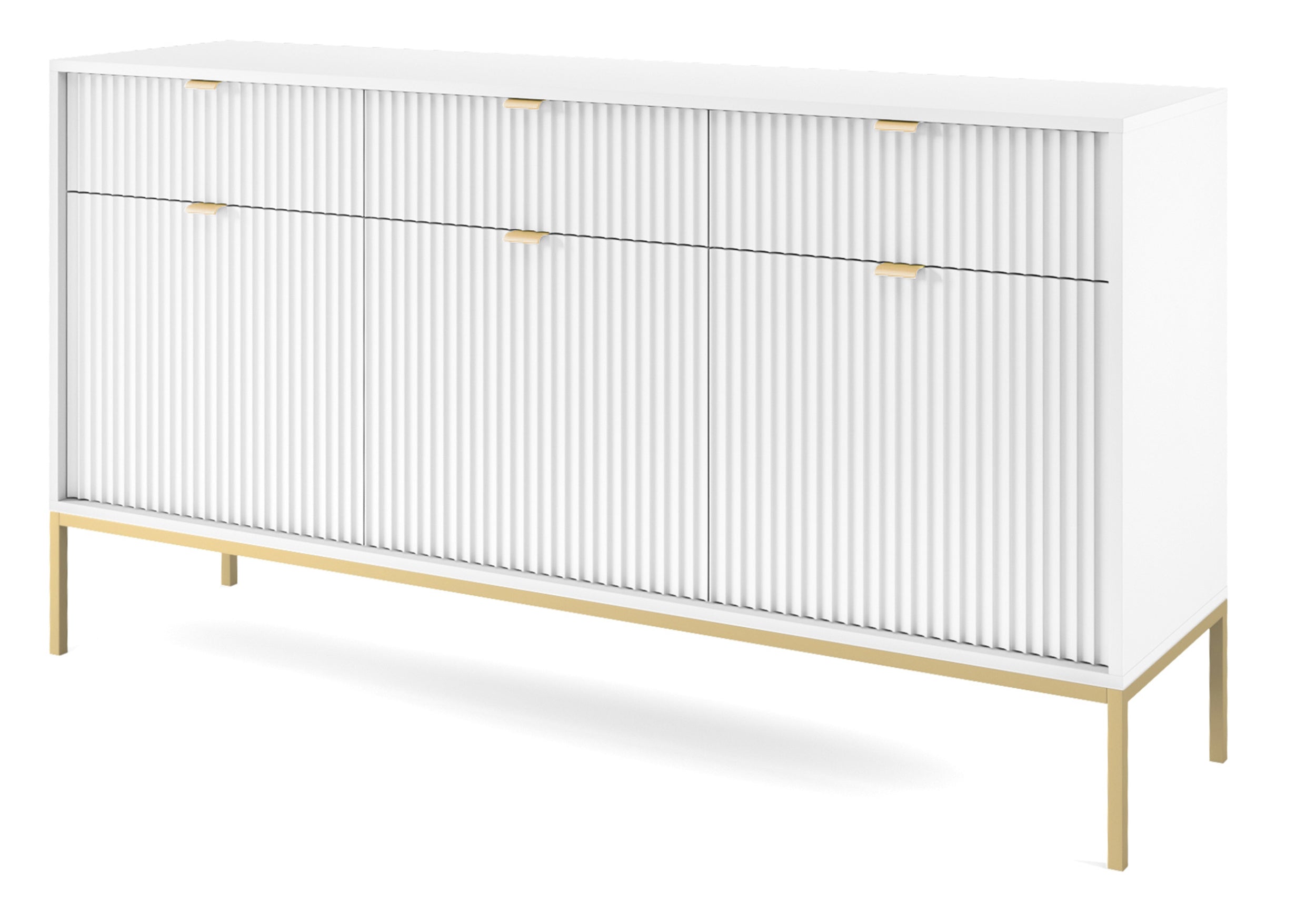 selsey-vellore-dreht-r-kommode-154-cm-wei-gerillte-fronten-goldenes-gestell-6-f- image 1