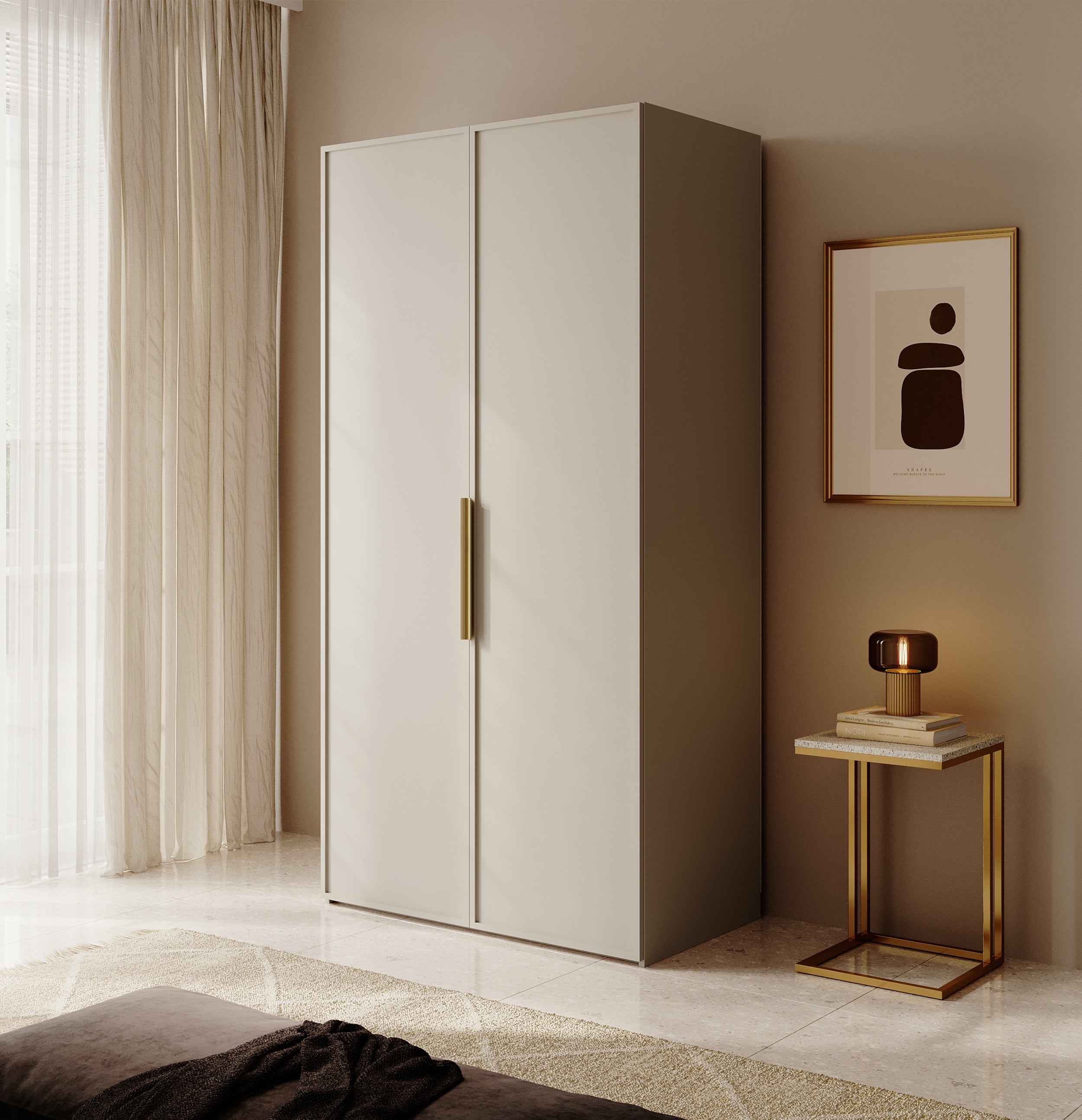 selsey-frame-100-cm-zweifl-geliger-kleiderschrank-mit-kleiderstange-und-regalen- image 2
