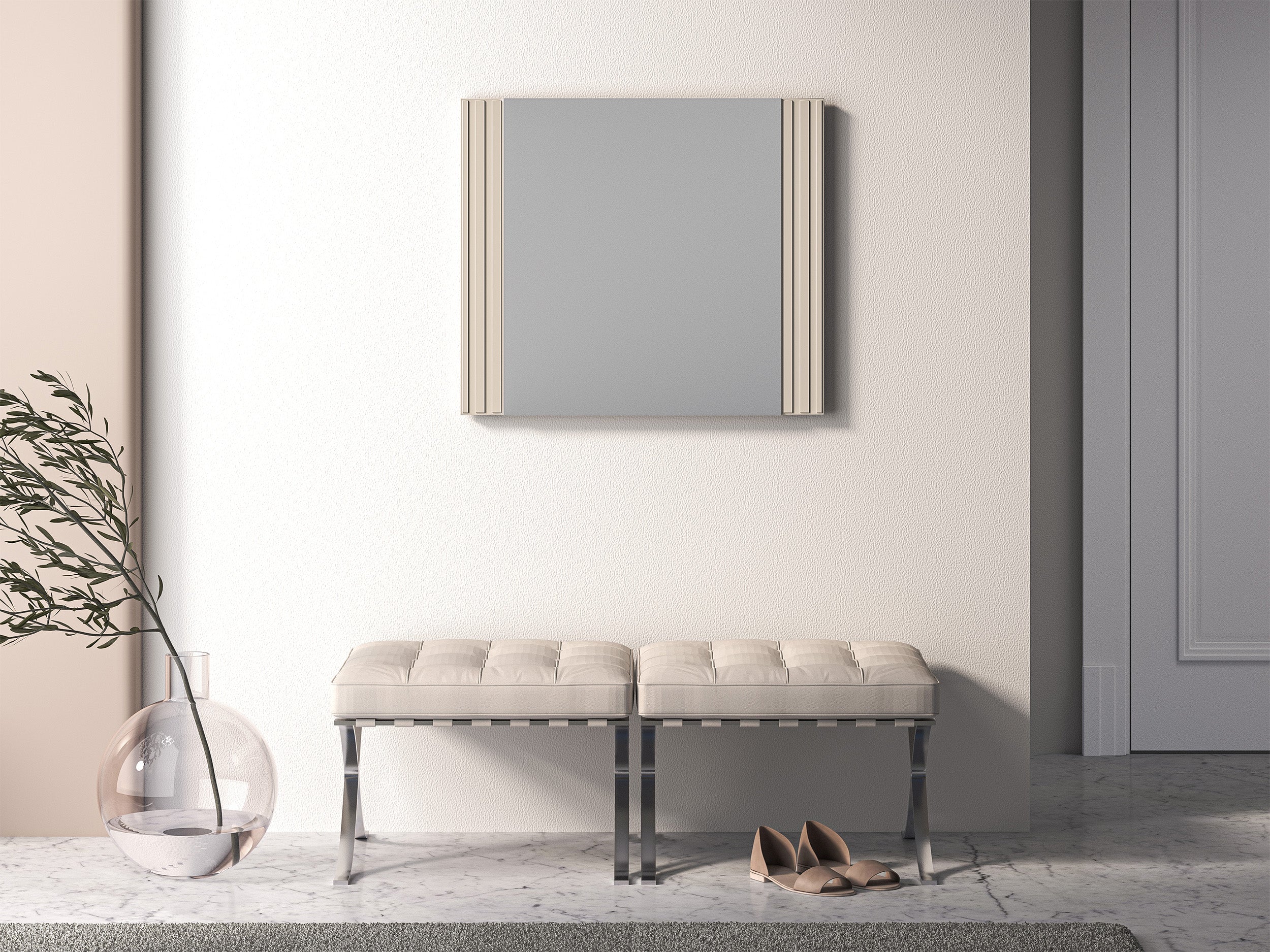 selsey-caletto-wandspiegel-56x65-cm-beige-mit-lamellenrahmen image 2