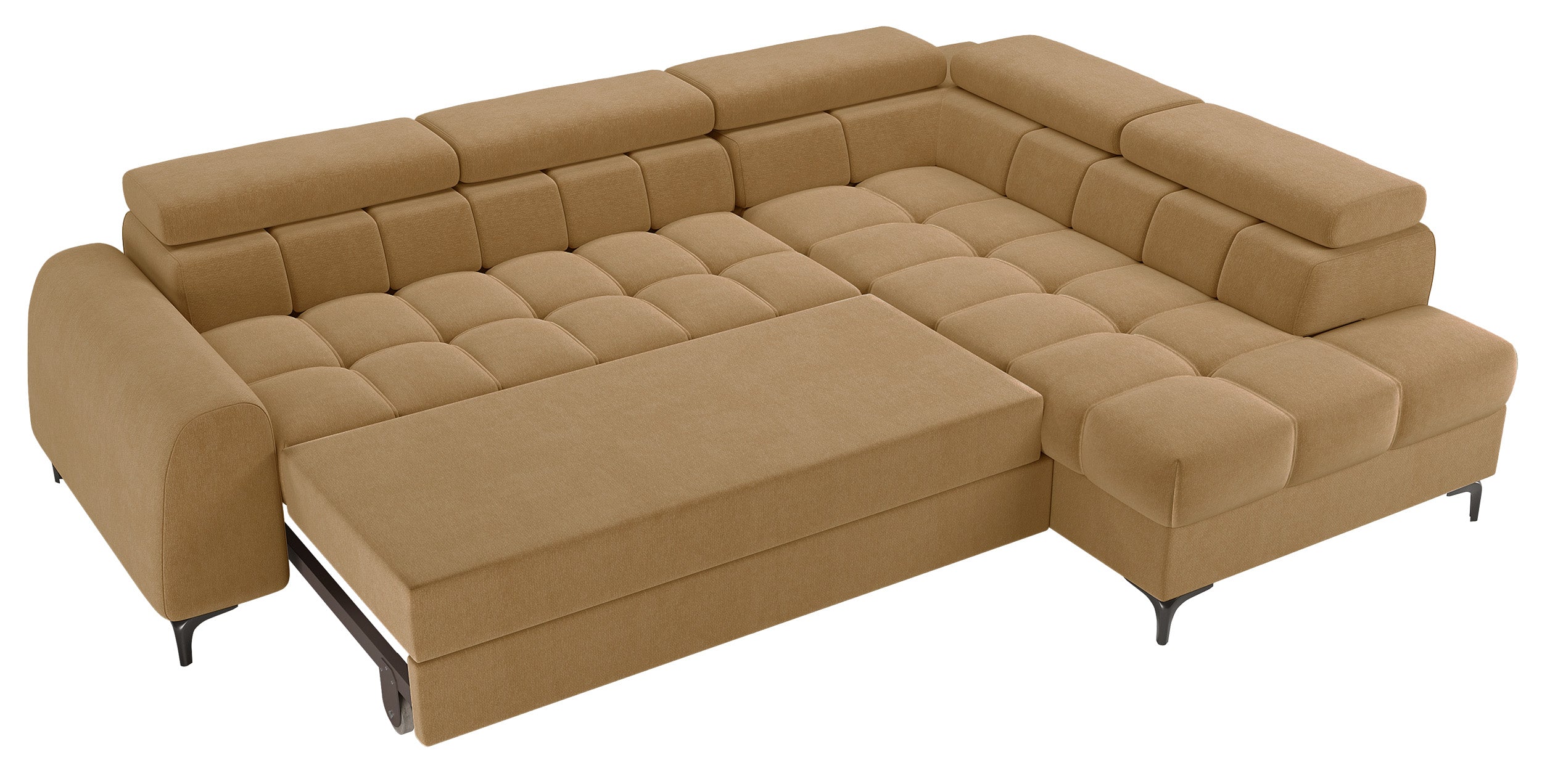 selsey-arellio-ecksofa-mit-schlaffunktion-l-f-rmig-rechts-mit-stauraum-senffarbe image 3