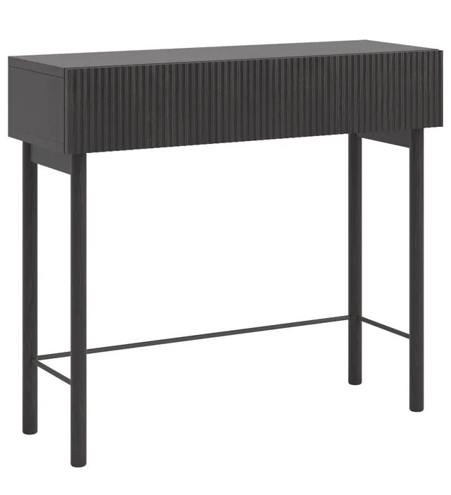 selsey-nolie-konsole-90-cm-mit-schublade-portland-esche-schwarz image 1