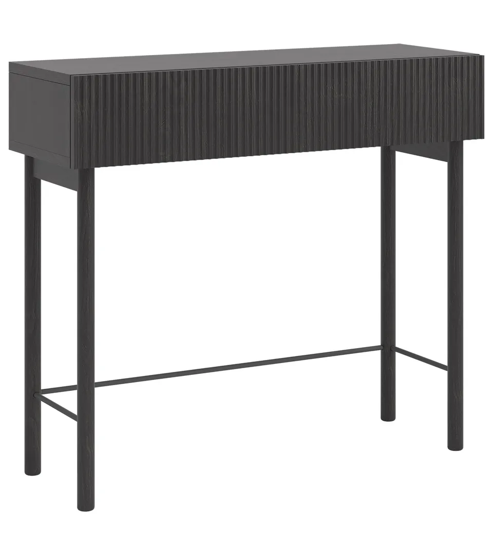 selsey-nolie-konsole-90-cm-mit-schublade-portland-esche-schwarz image 1