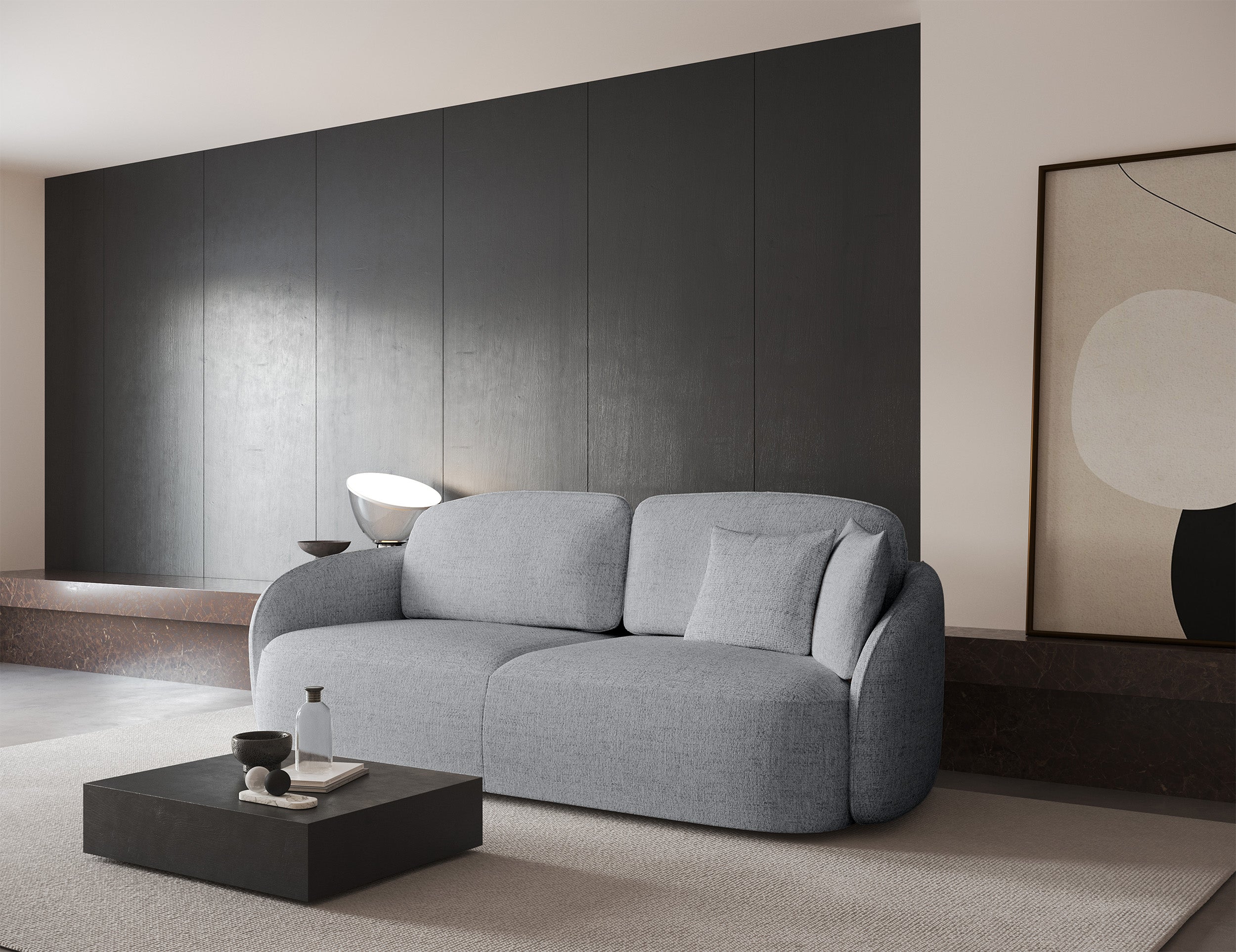 selsey-dreisitziges-schlafsofa-savoy-mit-stauraum-hellgraues-geflecht image 3