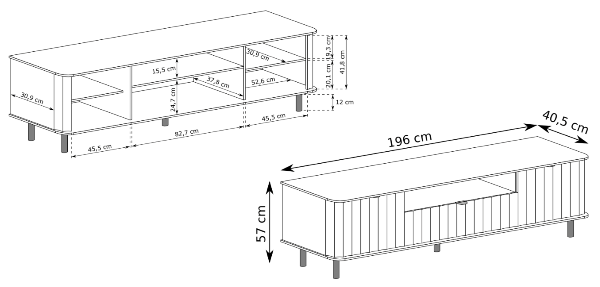 selsey-novado-tv-schrank-196-cm-kaschmir-mit-2-t-ren-schublade-und-fach-schwarze image 6