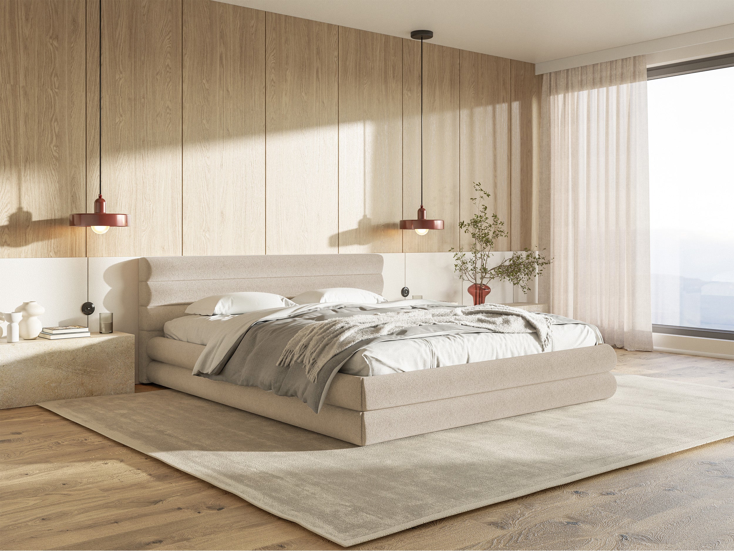 selsey-alegre-polsterbett-140x200-cm-mit-bettkasten-hellbeiger-chenille-metallra image 2