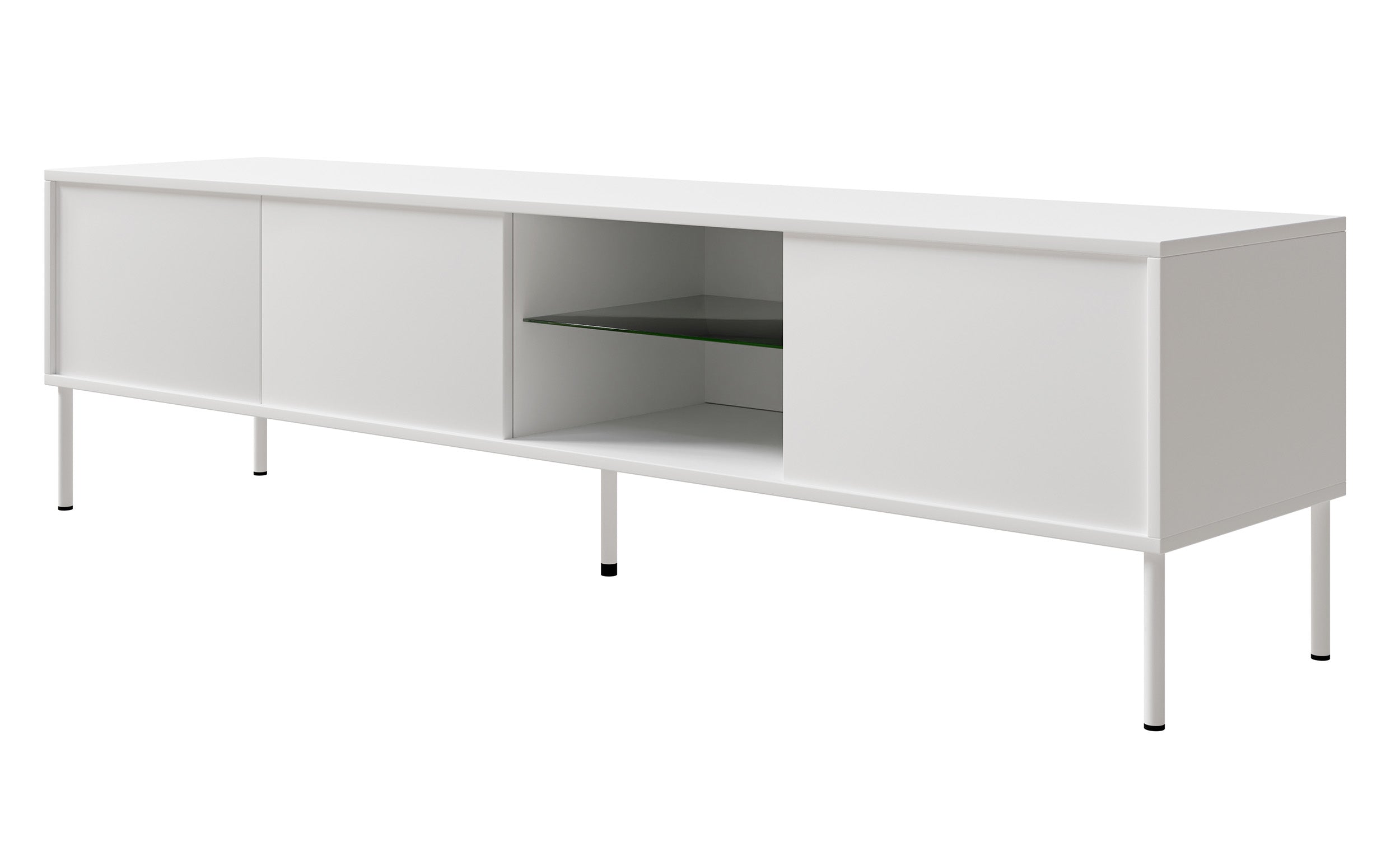 selsey-modity-dreht-riger-tv-schrank-175-cm-wei-mit-glasablage-und-beleuchtung image 1