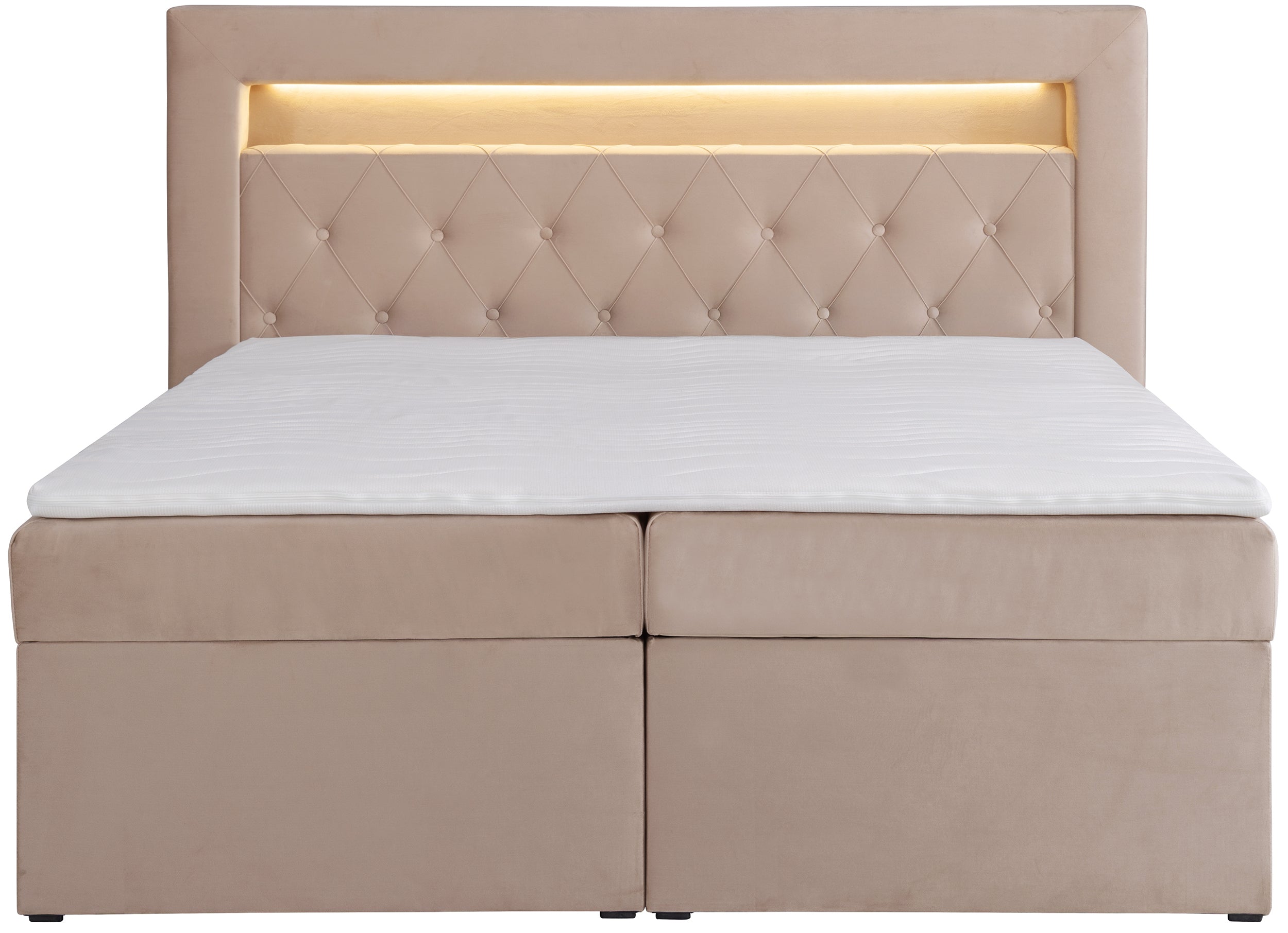 selsey-goldess-kontinentalbett-140x200-cm-mit-stauraum-und-led-beiger-samt image 6
