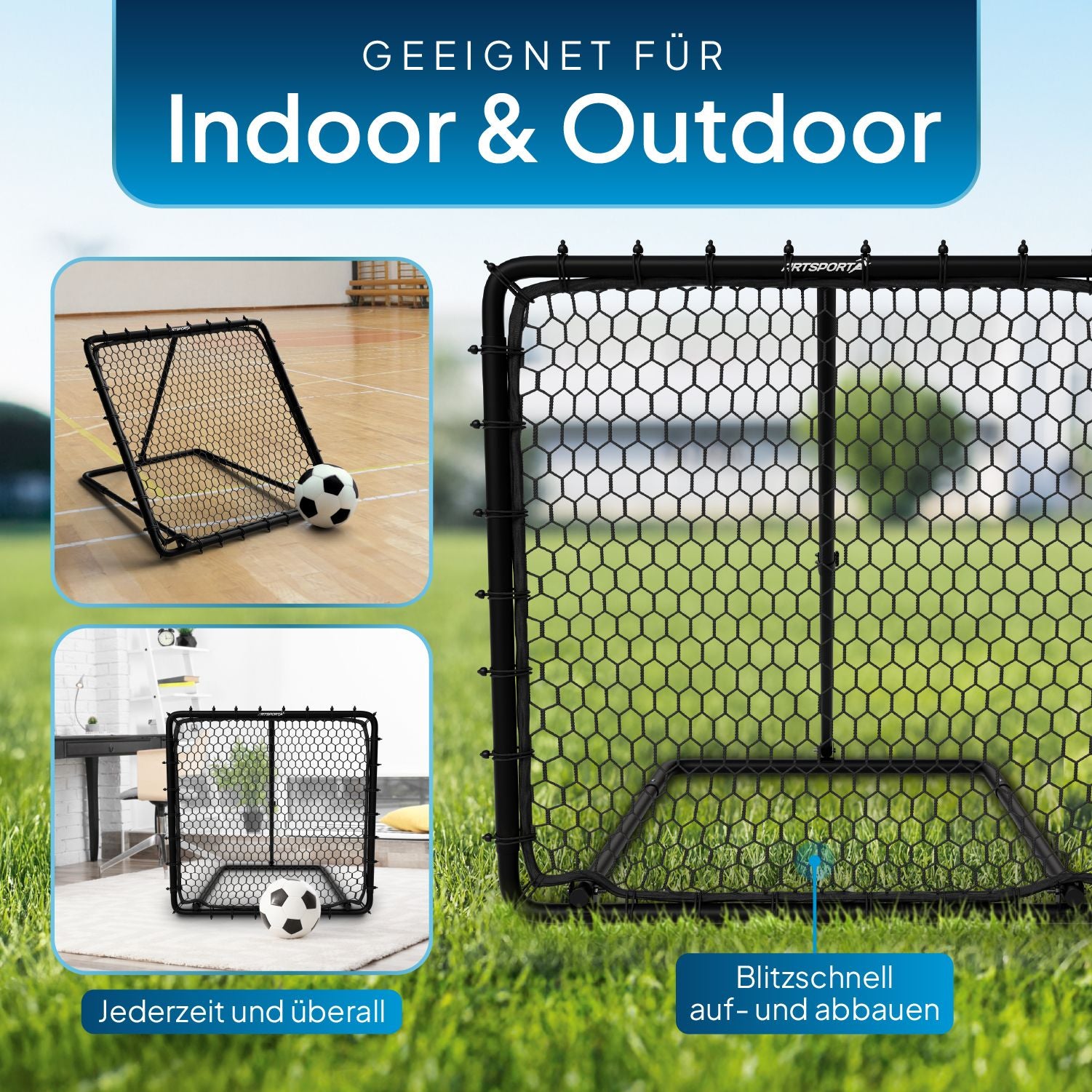 juskys-fu-ball-rebounder-power-pass-100-x-100-cm-verstellbares-trainingsnetz image 2
