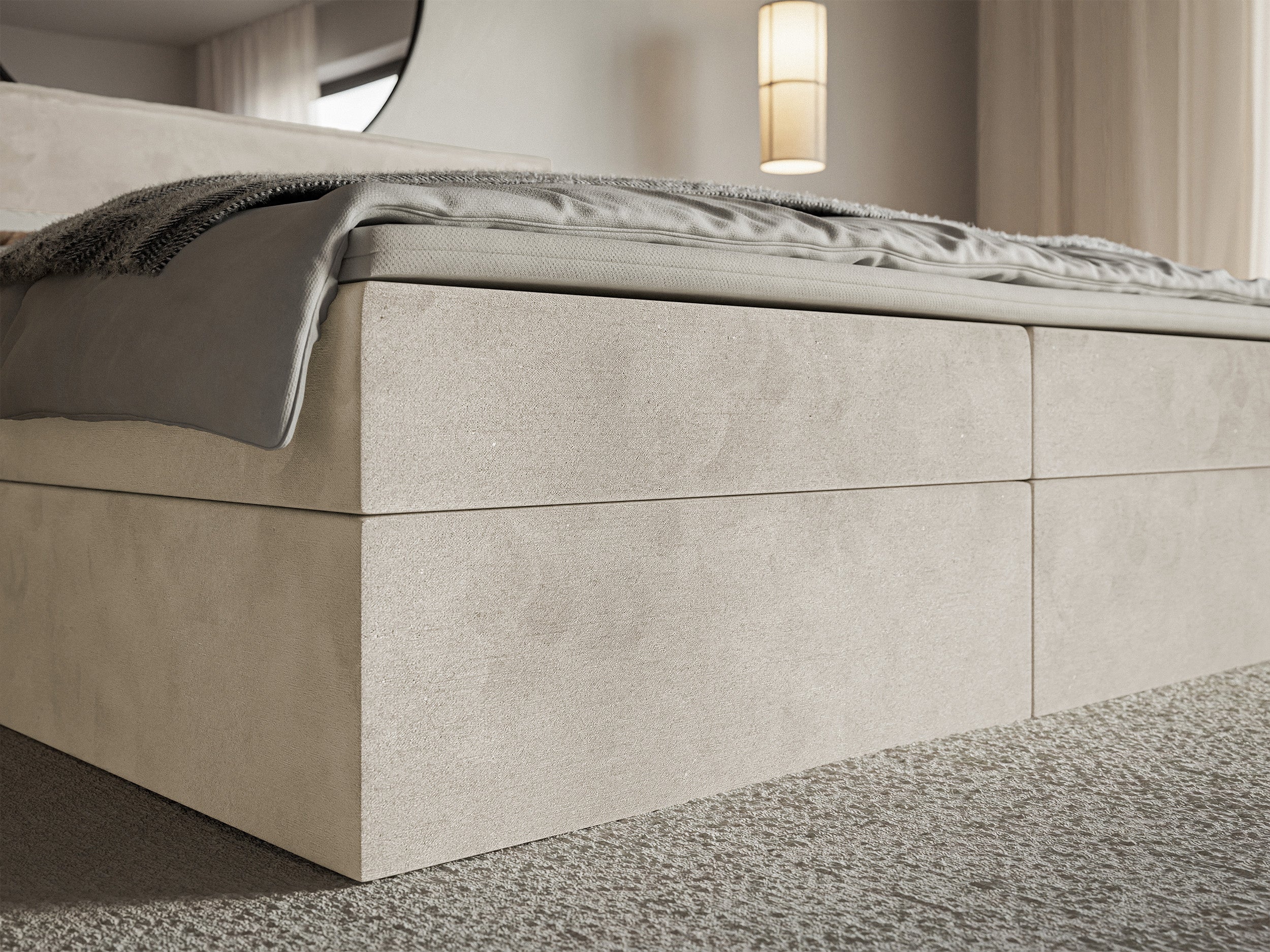 selsey-softie-kontinentalbett-140x200-cm-mit-stauraum-und-topper-beige-velours-w image 5