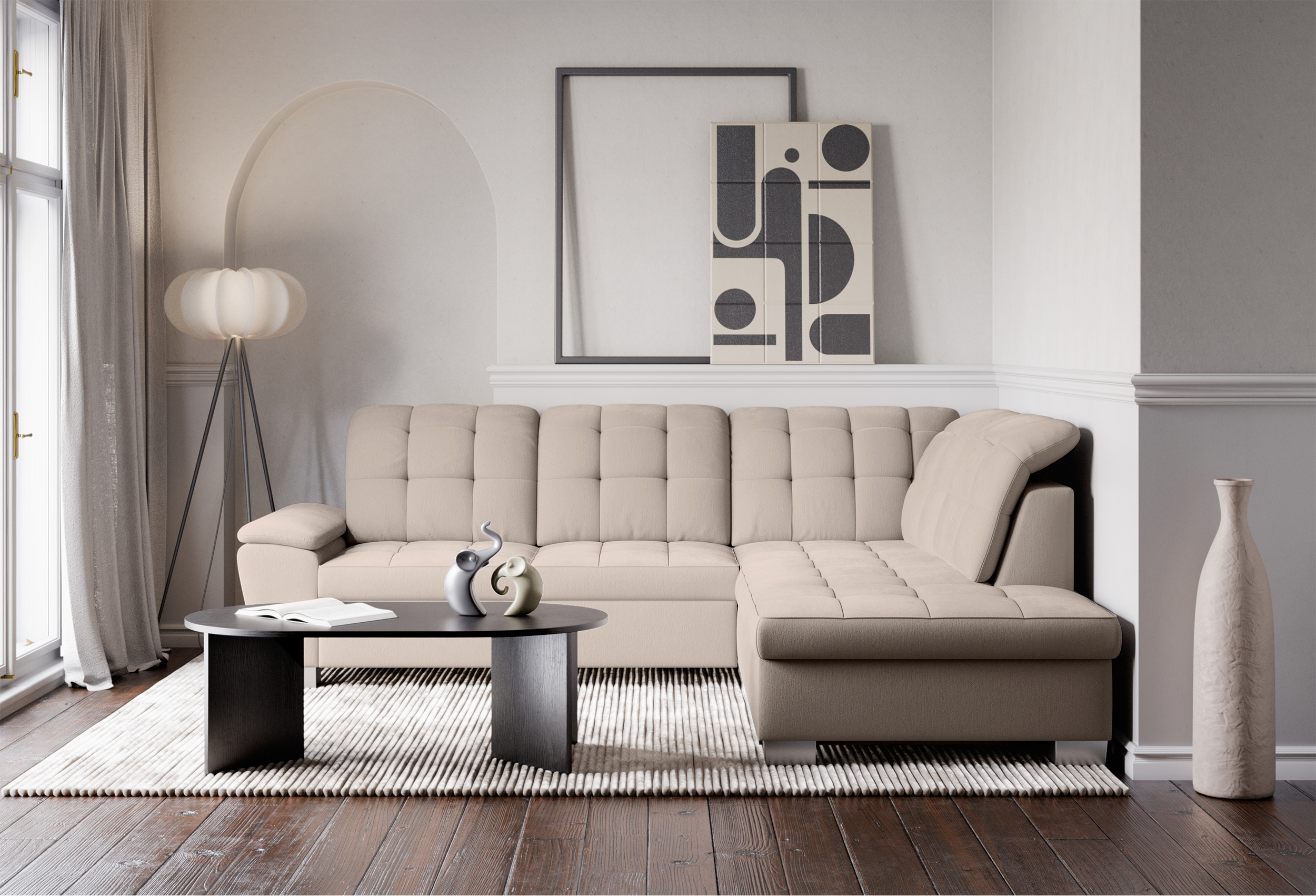 selsey-jamaal-ecksofa-mit-schlaffunktion-rechts-l-form-beige-flechtmuster-mit-st image 2