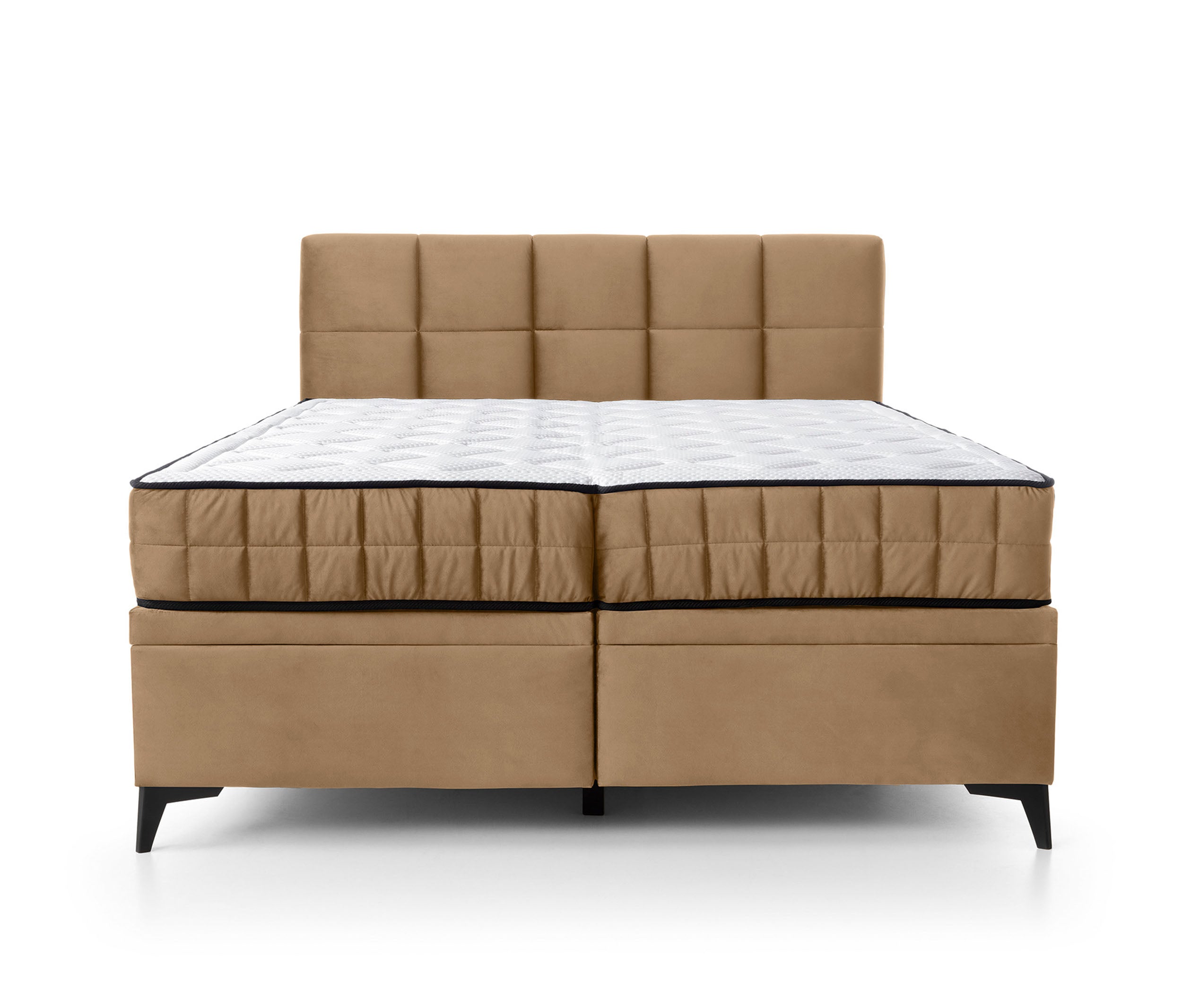 selsey-beriano-kontinentales-bett-160x200-cm-mit-stauraum-und-matratze-beiger-sa image 1