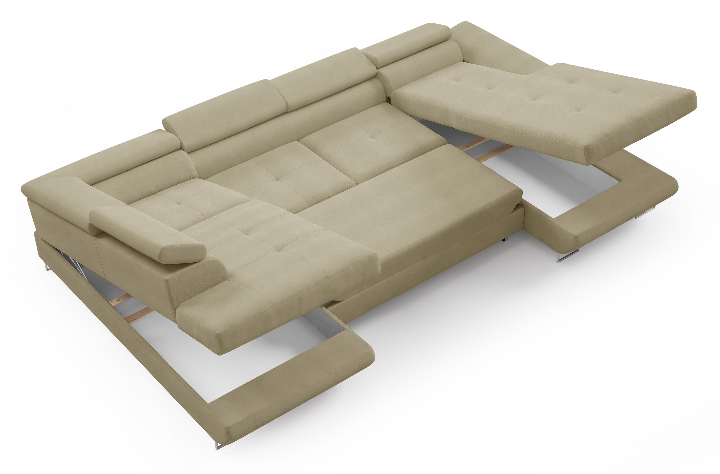 selsey-nollia-ecksofa-u-form-links-beige-boucl-mit-schlaffunktion-und-stauraum image 4