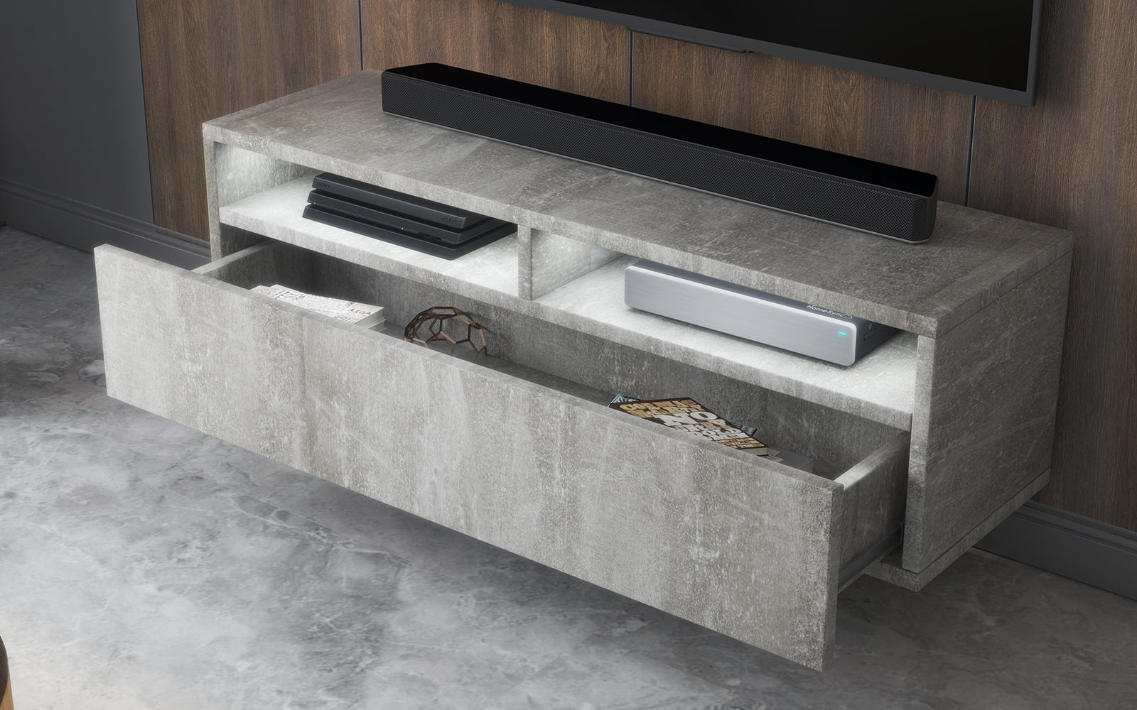 selsey-rednaw-tv-schrank-100-cm-beton-mit-schublade image 8