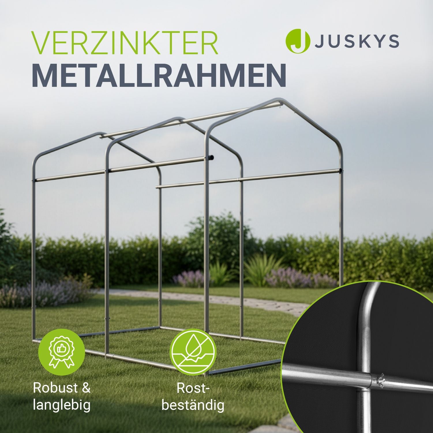 juskys-ger-tezelt-s-anthrazit-wetterfestes-fahrradzelt-mit-3000-mm-wassers-ule image 5