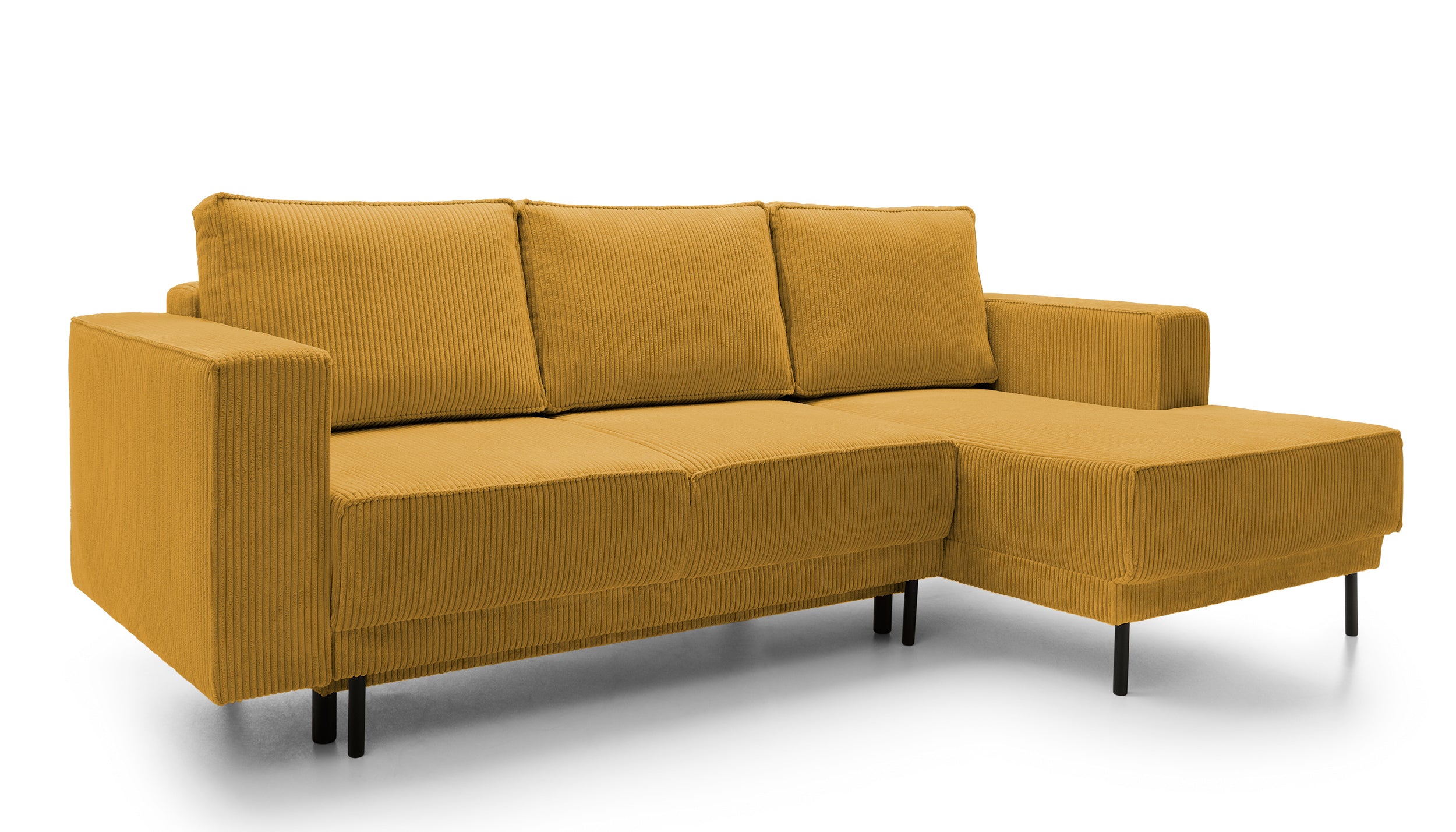selsey-rodario-mini-ecksofa-rechts-l-form-senfgelb-cord-mit-schlaffunktion-und-s image 4