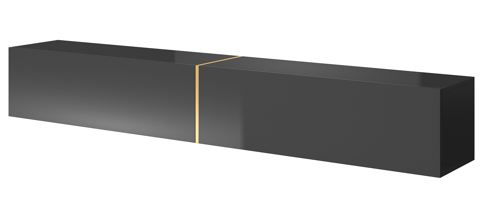 selsey-bisira-tv-schrank-200-cm-schwarz-mit-goldenem-einsatz image 4