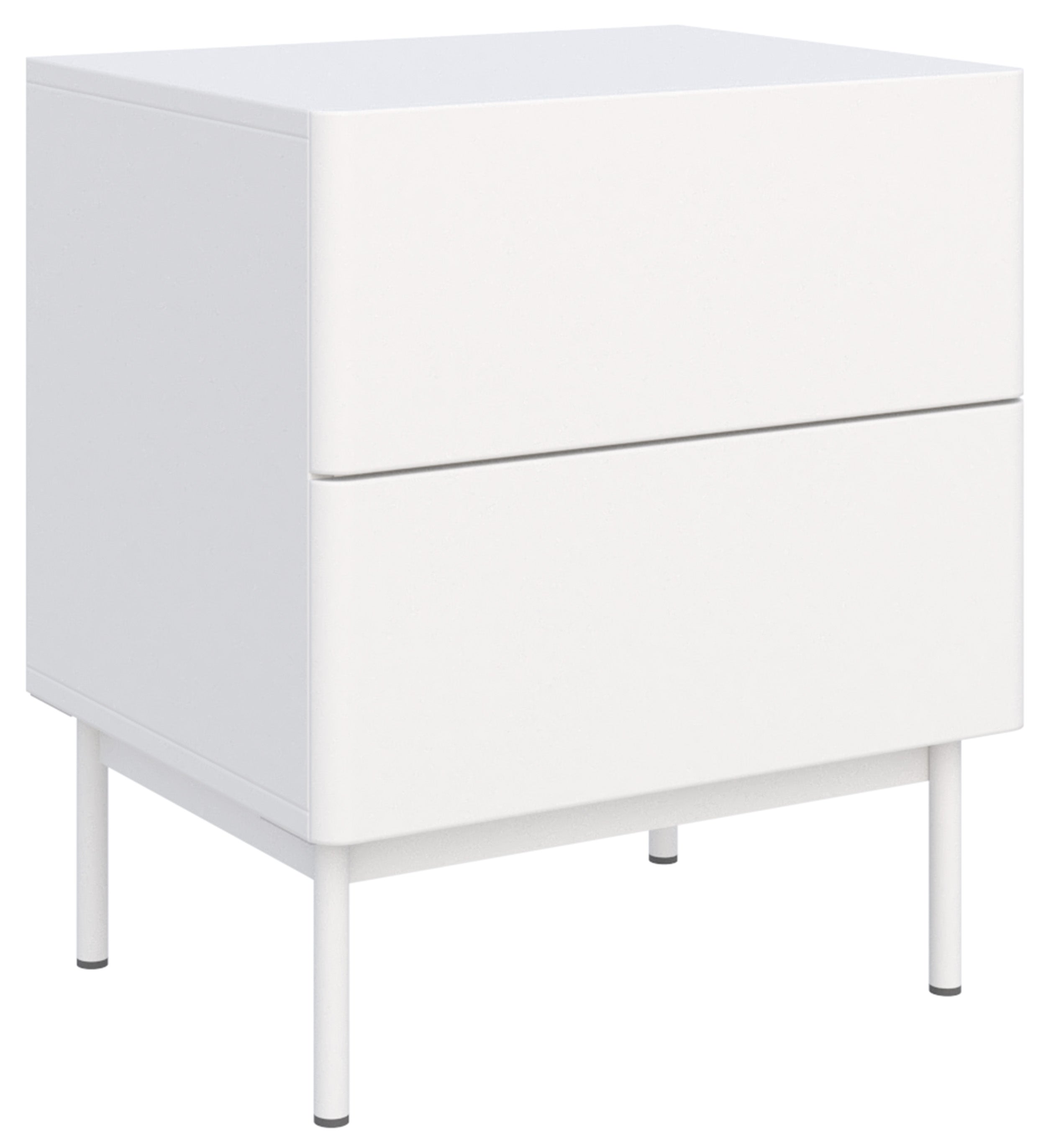 selsey-olio-nachttisch-50-cm-wei-mit-zwei-schubladen image 2