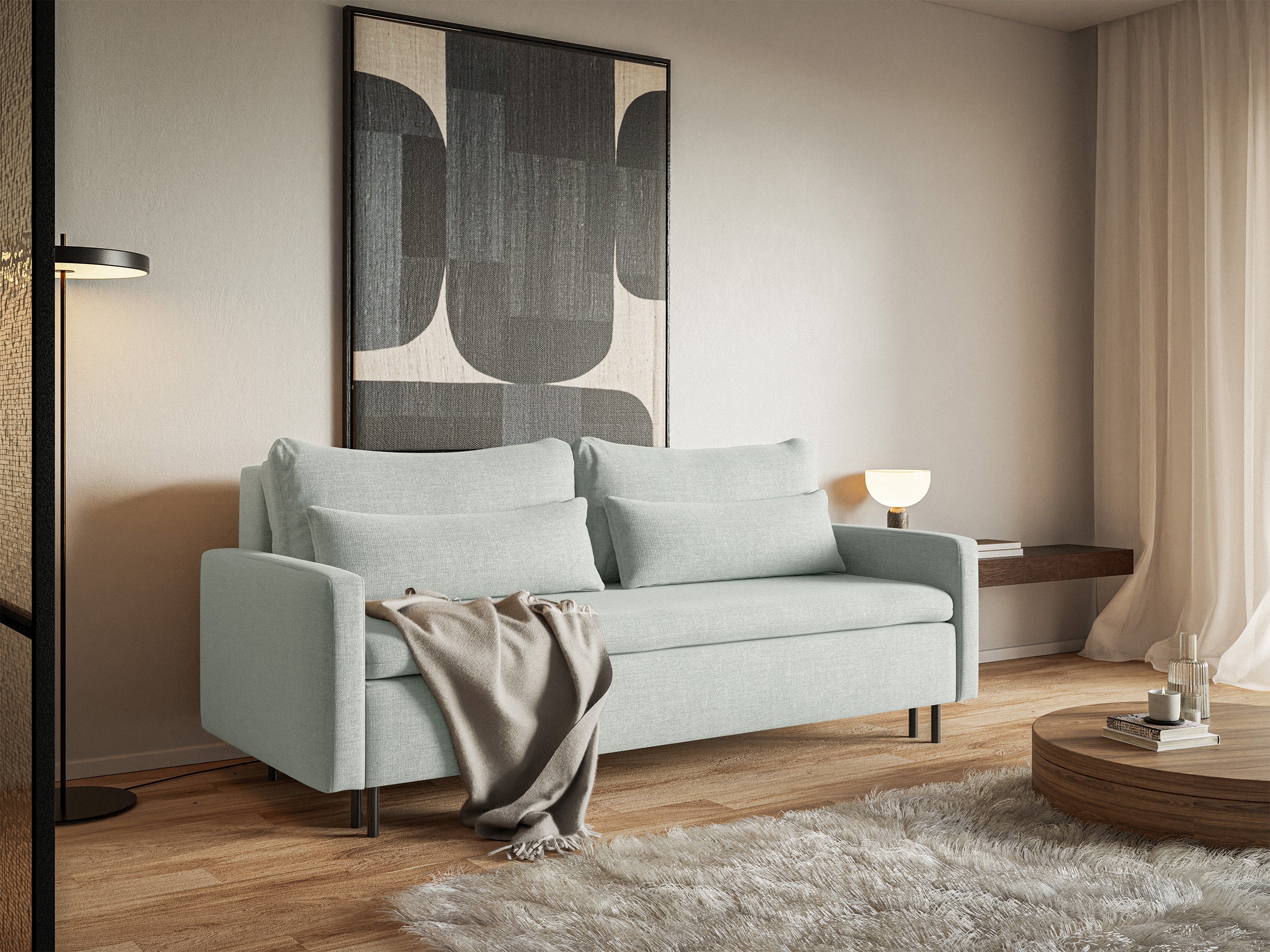 selsey-umpro-schlafsofa-3-sitzig-ausklappbar-mit-stauraum-minzgr-ner-chenille image 4