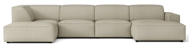 selsey-sellmo-u-f-rmiges-modul-ecksofa-mit-hocker-grau-beige-chenille image 1