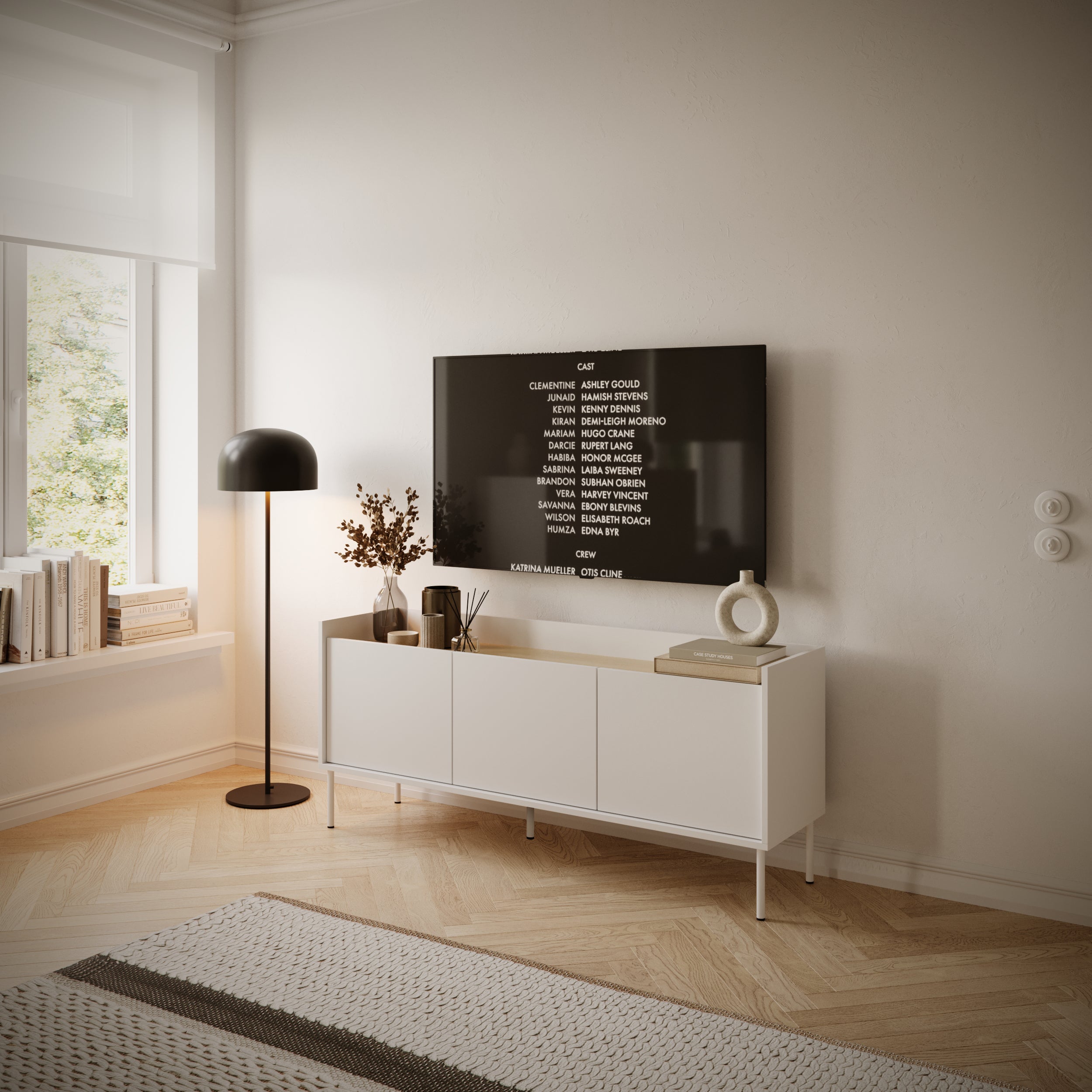 selsey-tovi-tv-schrank-dreit-rig-140-cm-wei-lindberg-eiche image 2