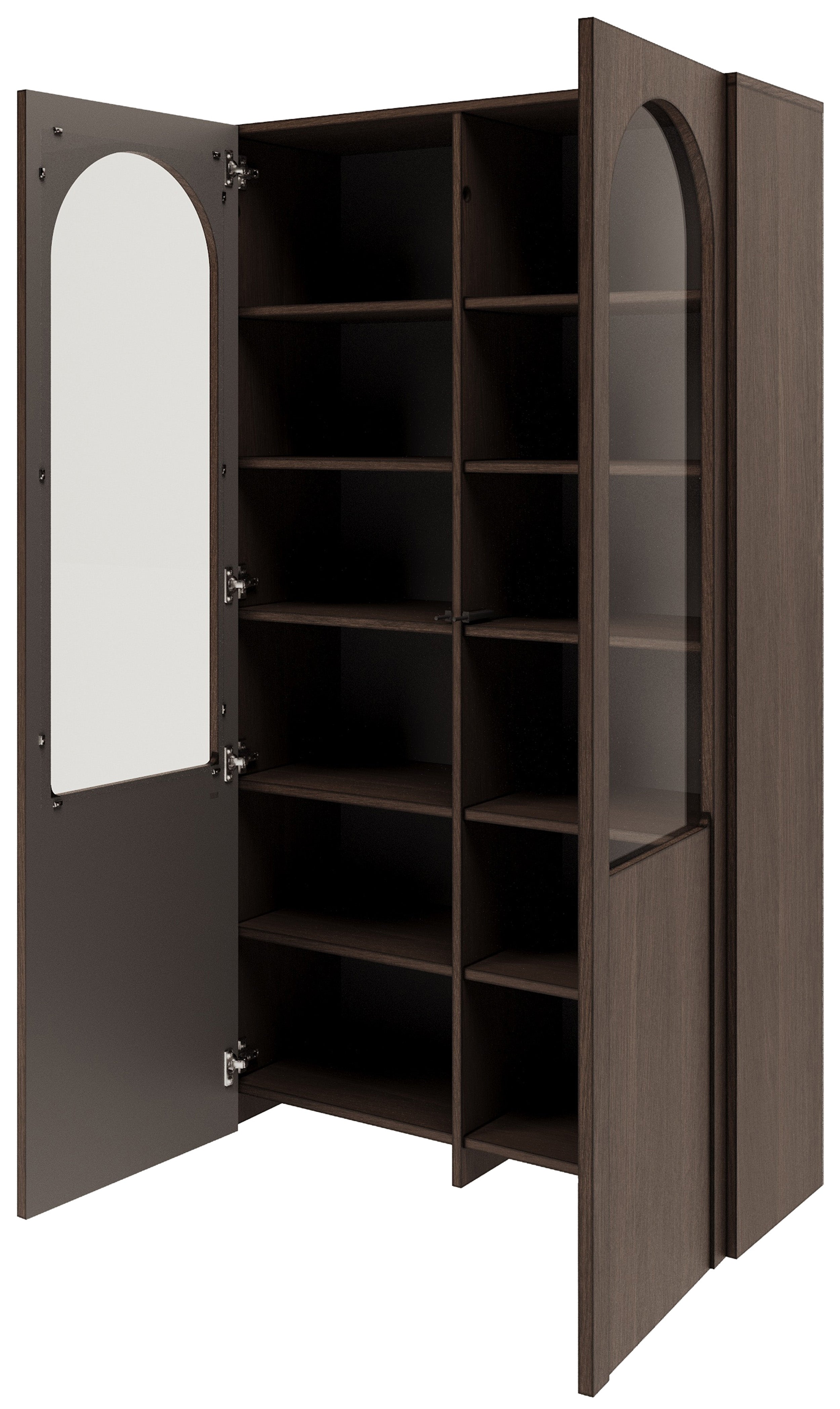 selsey-arkadia-vitrine-schrank-zweit-rig-100-cm-eiche-dunin-mit-glasfront image 3