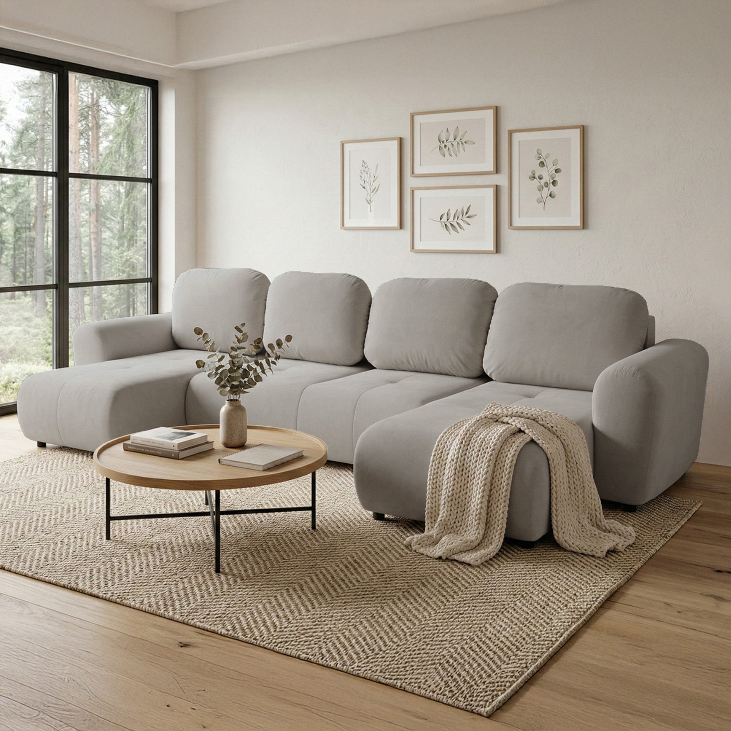 selsey-olido-ecksofa-u-f-rmig-mit-schlaffunktion-und-stauraum-grau-beiger-samt image 2