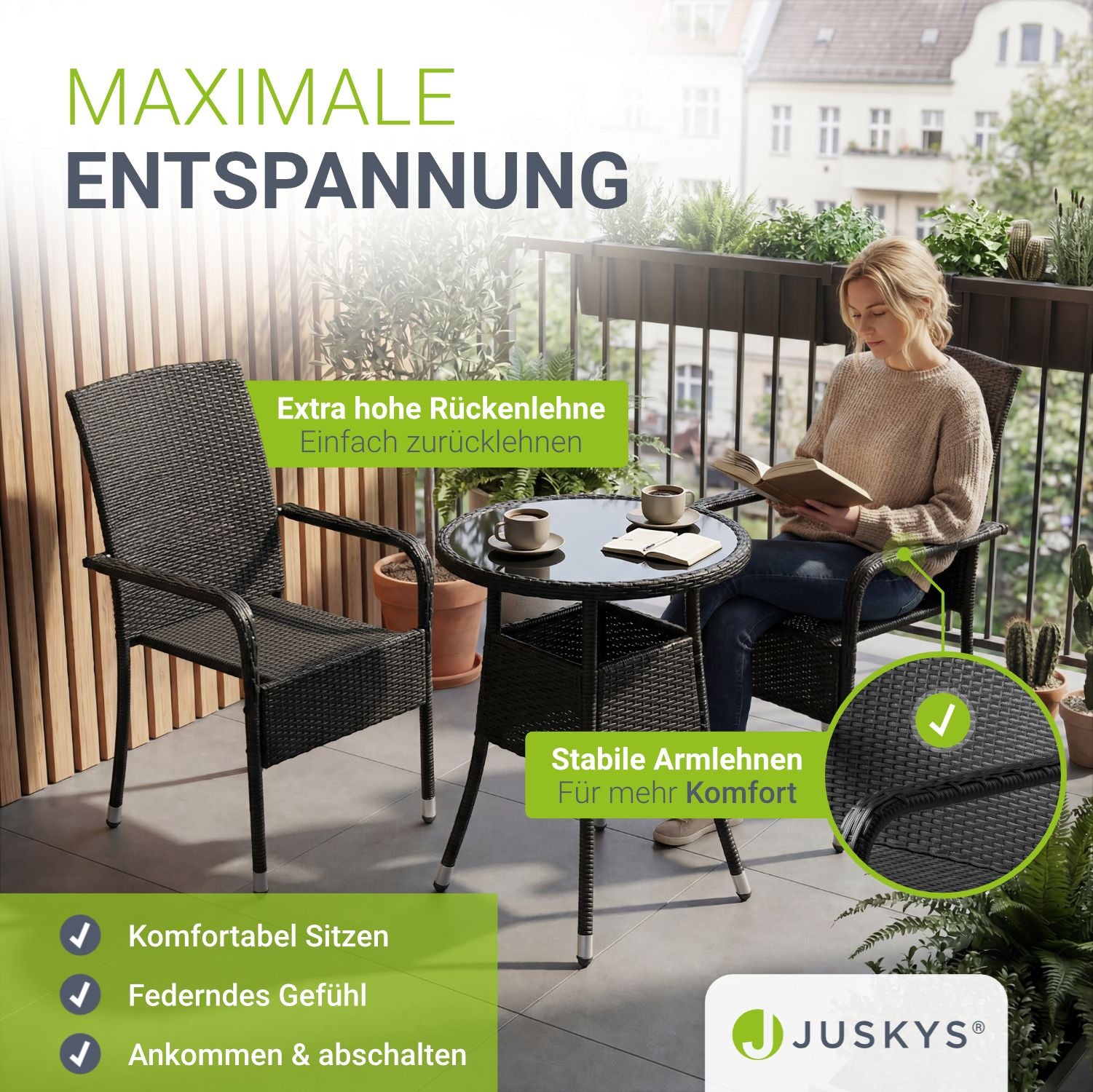 juskys-yoro-polyrattan-gartenst-hle-2er-set-stapelbar-mit-armlehnen-schwarz image 3