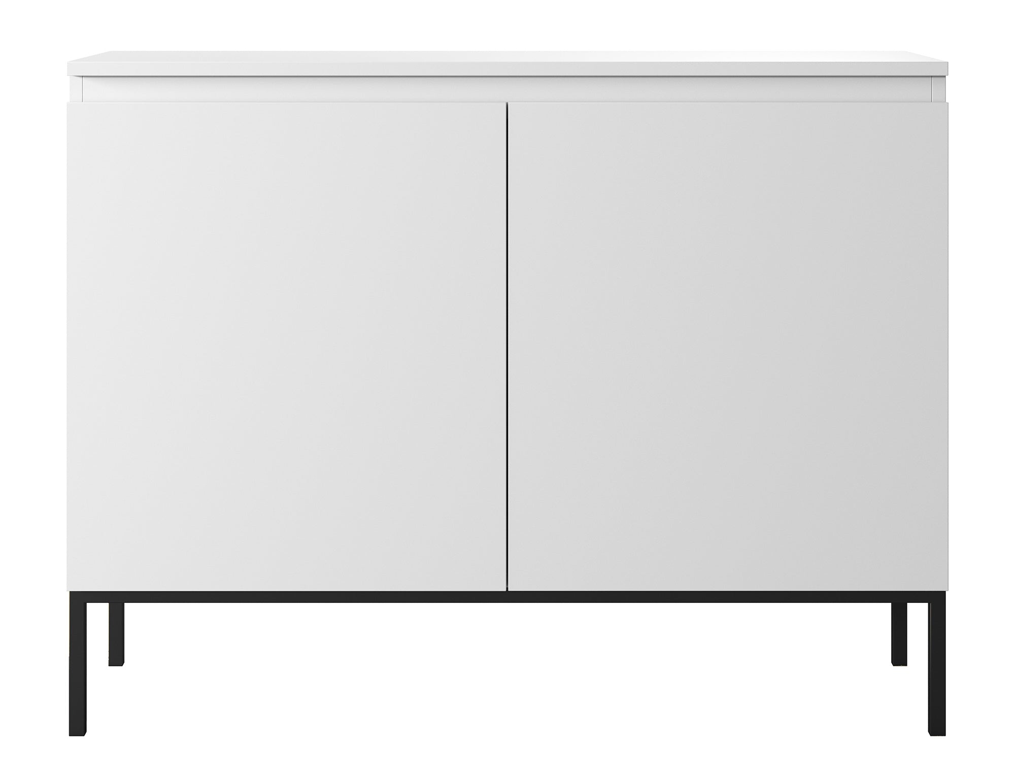selsey-bemmi-zweit-rige-kommode-100-cm-wei-mit-schwarzen-beinen image 4