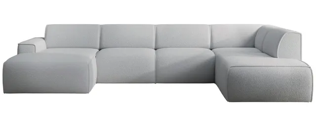 selsey-bouvi-ecksofa-u-f-rmig-rechtsseitig-hellgrauer-boucl image 1