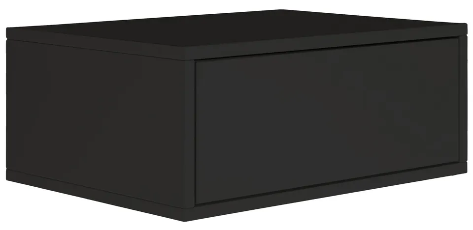 selsey-framme-h-ngender-nachttisch-50-cm-mit-schublade-schwarz-matt image 1