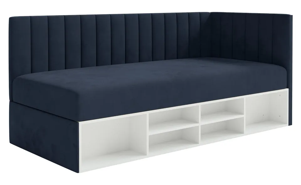 selsey-ventrio-jugendbett-90x200-cm-rechtsseitig-mit-stauraum-marineblauer-velou image 1