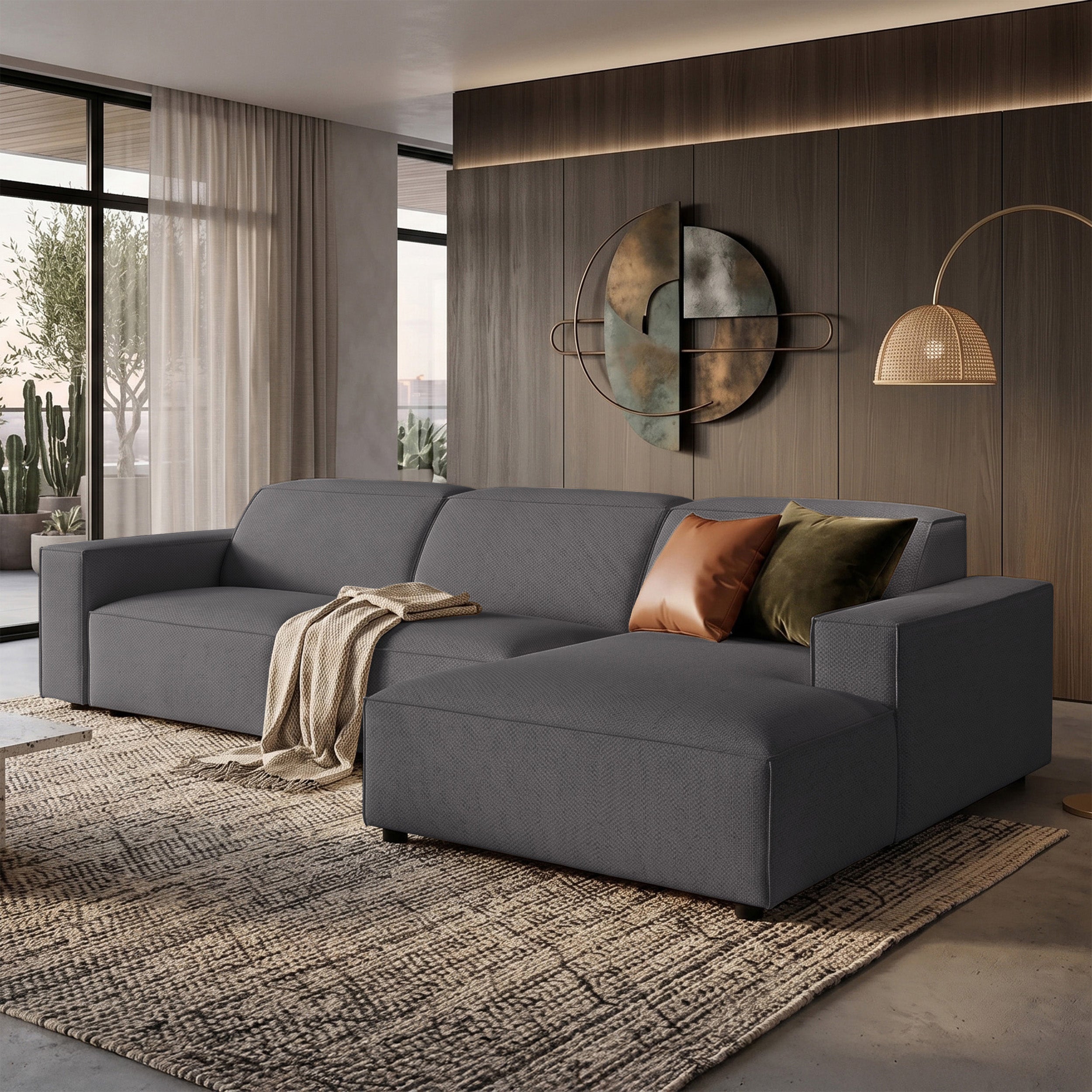 selsey-sellmo-modulares-ecksofa-l-form-rechts-dunkelgrauer-chenille-hydrophob image 2