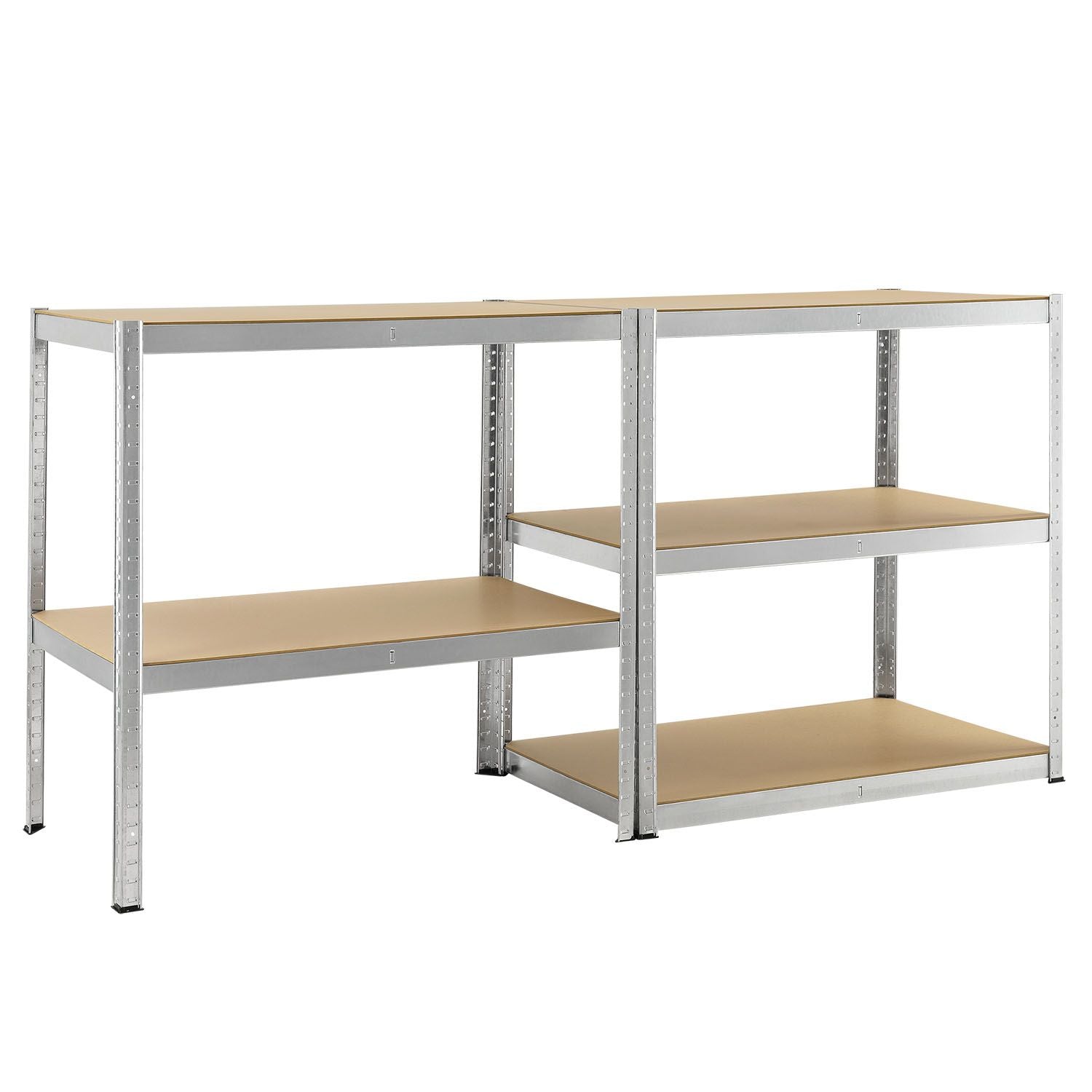 juskys-lagerregal-basic-200-x-100-x-60-cm-silber-schwerlastregal-mit-5-b-den image 3